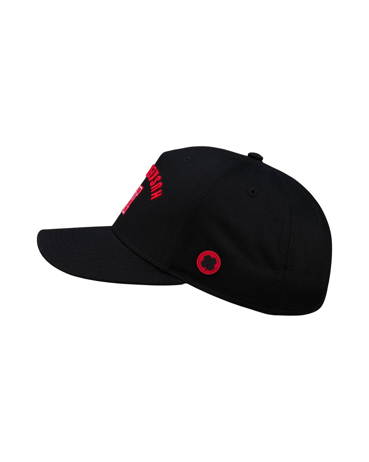 Black Clover Golf Nebraska Game Day Hat in Black, Pre-Curved Bill, Snapback - Nebraska Cornhuskers