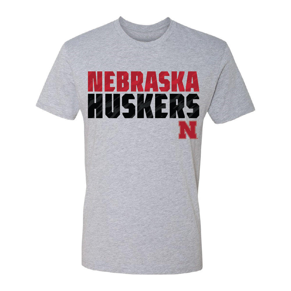 Nebraska Huskers Block Athletic Heather Tee - Nebraska Cornhuskers