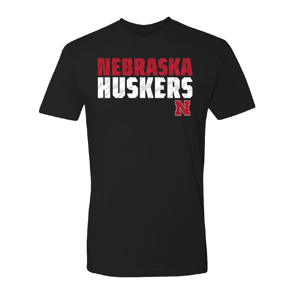Nebraska Huskers Block Black Tee - Nebraska Cornhuskers