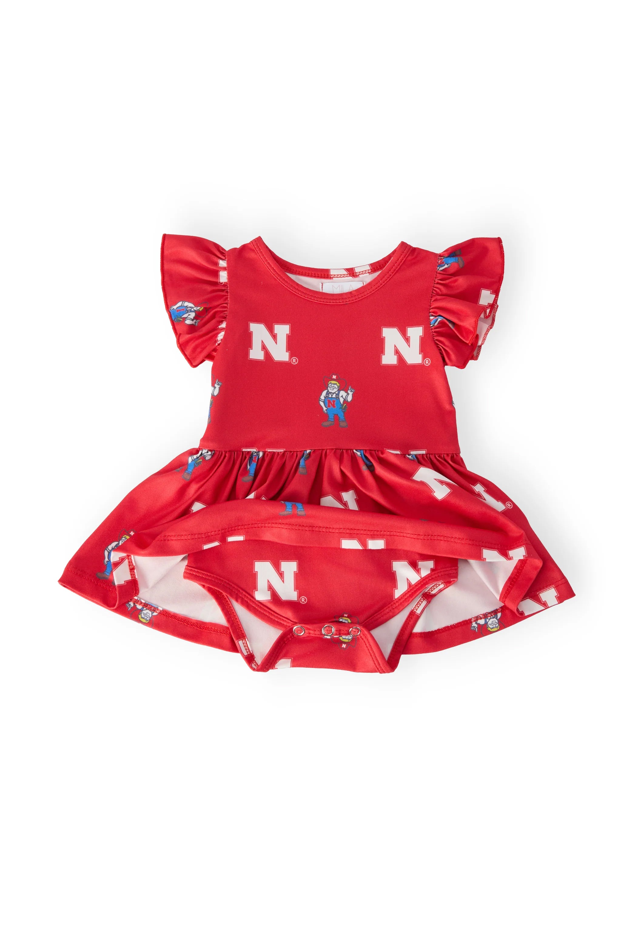 Nebraska Red Herbie Husker Flutter Twirl Bodysuit, Infant - Nebraska Cornhuskers