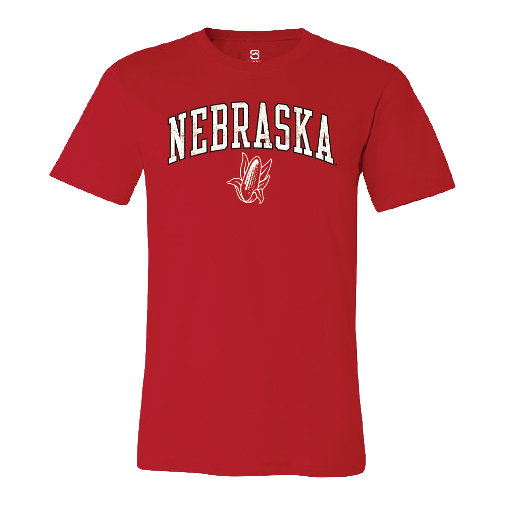 Nebraska Vintage Corn Red Tee - Nebraska Cornhuskers