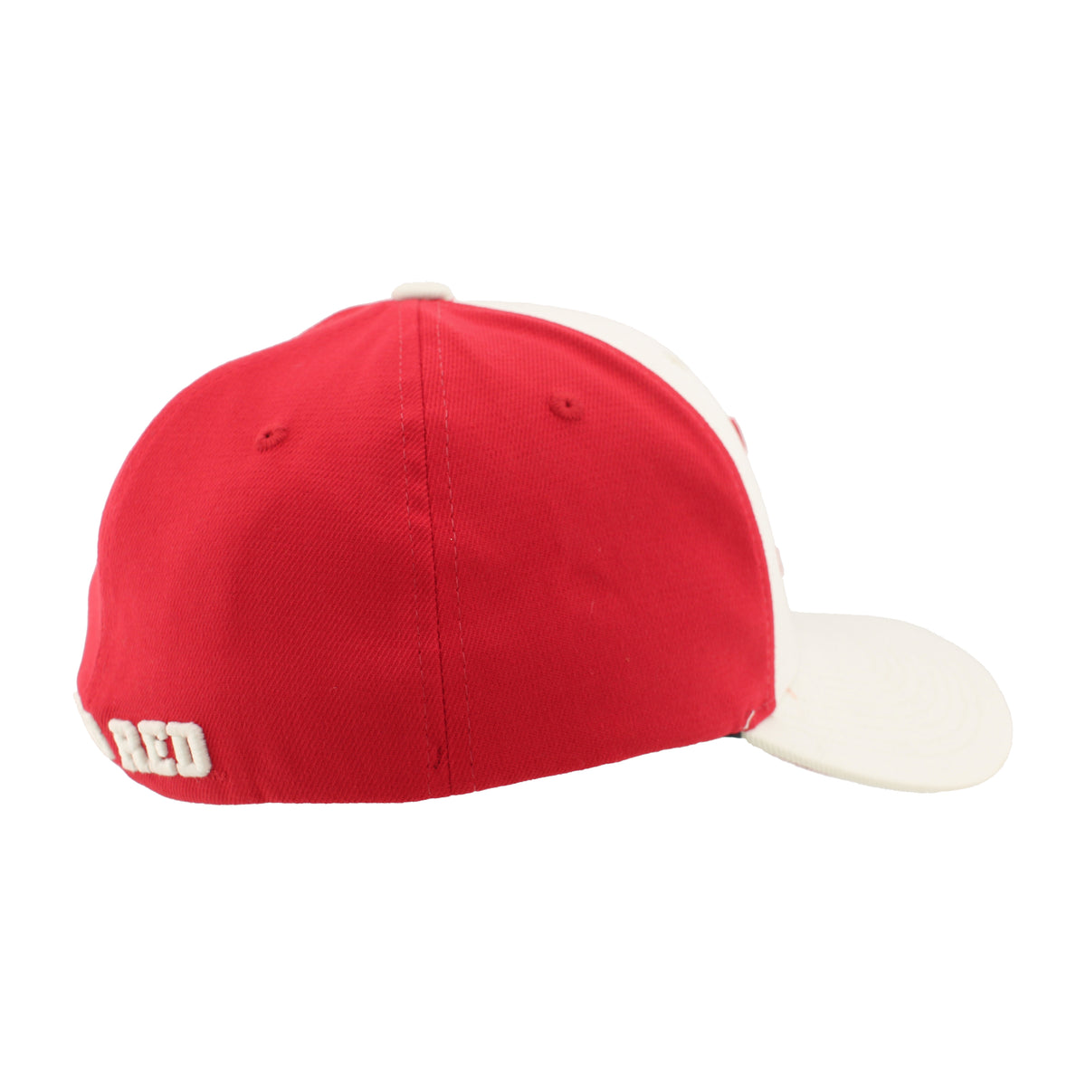 Nebraska ZH Hat in Ivory and Red, Curved Bill, Stretch-Fit - Nebraska Cornhuskers