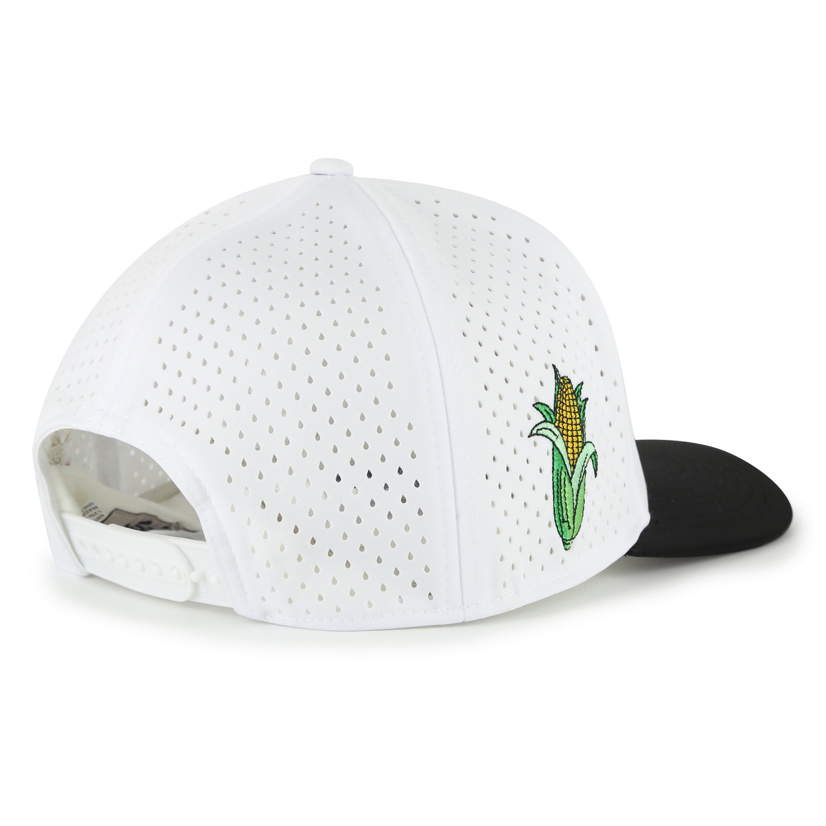 NeoCool Perforated 5-Panel NEB Corn White Hat, Curved Bill, Snapback - Nebraska Cornhuskers