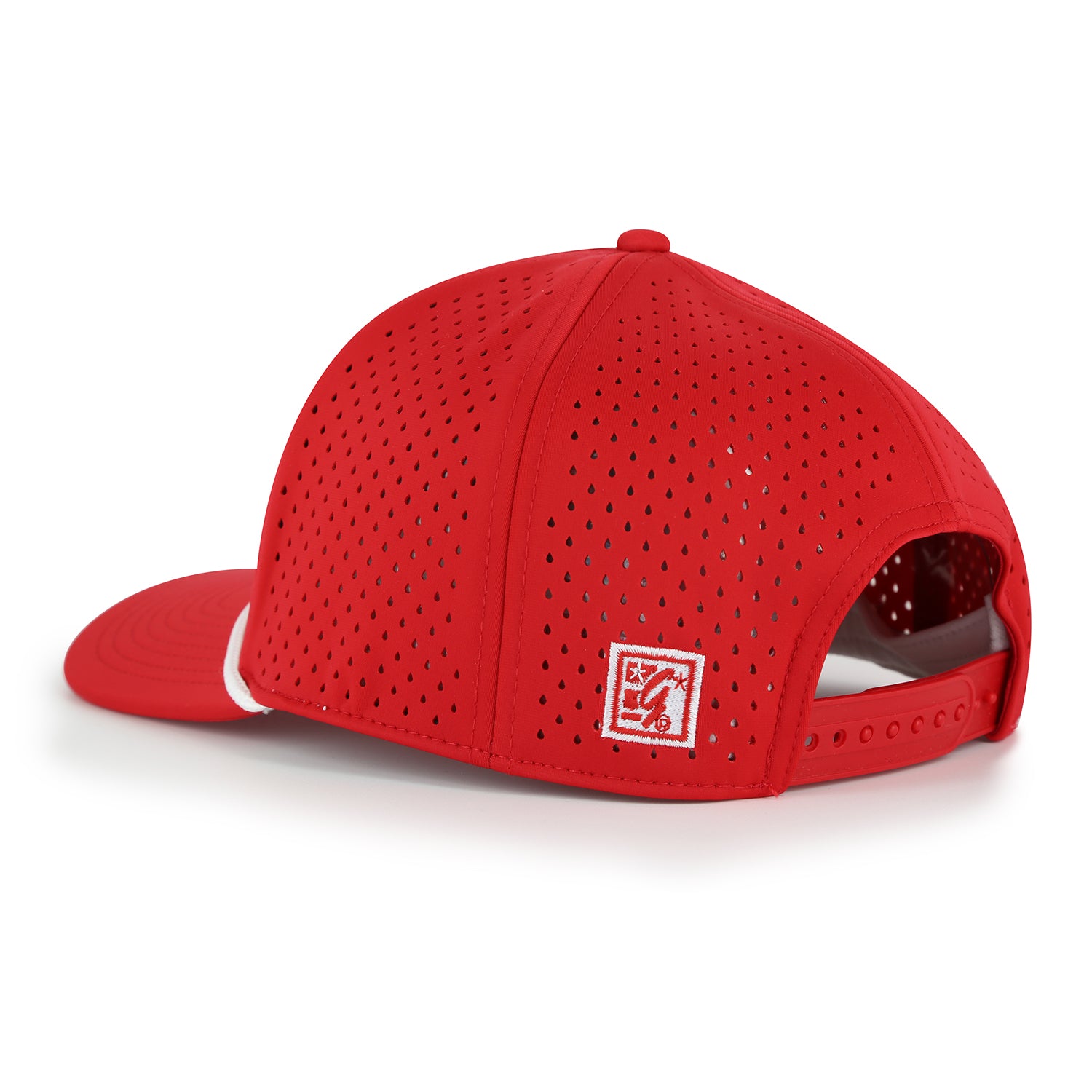 NeoCool Perforated 5-Panel Red Rope Hat, Curved Bill, Snapback - Nebraska Cornhuskers