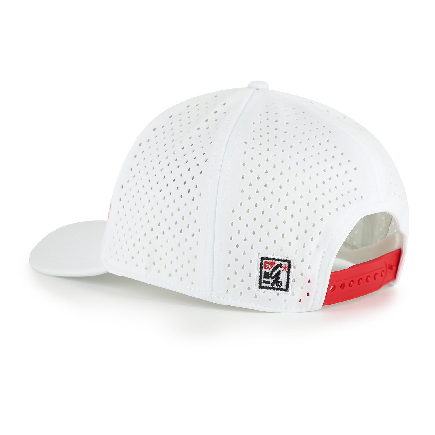 NeoCool Perforated 6-Panel White Hat, Curved Bill, Snapback - Nebraska Cornhuskers