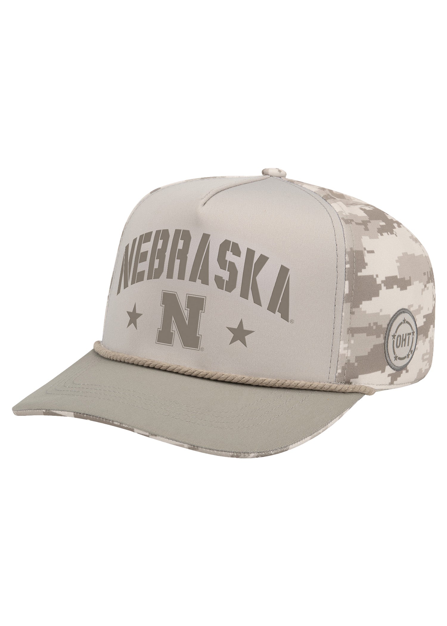 Nebraska Huskers OHT Desert Camo Snapback Trucker Hat