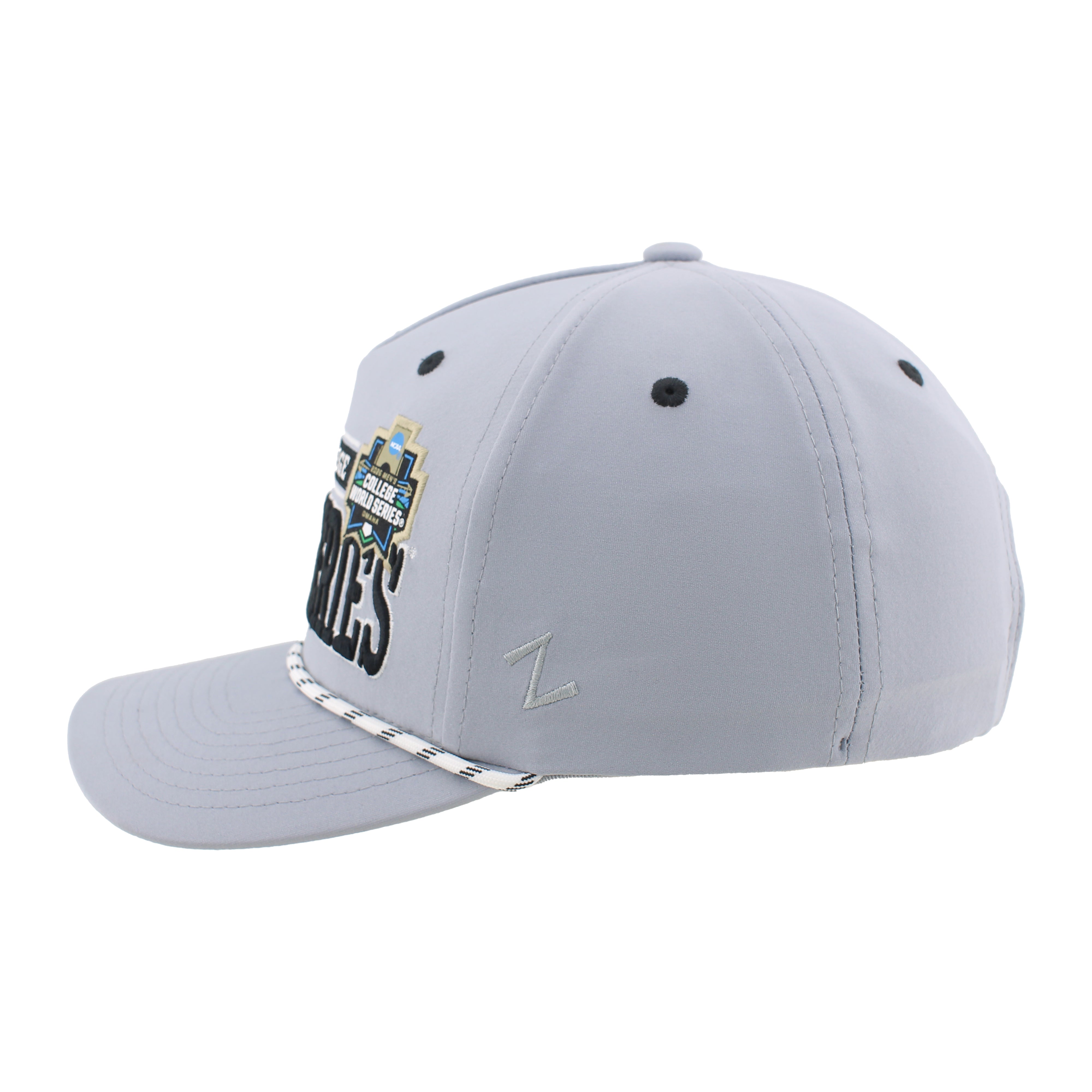 Oklahoma 2026 CWS Grey Rope Hat, Curved Bill, Snapback - Nebraska Cornhuskers