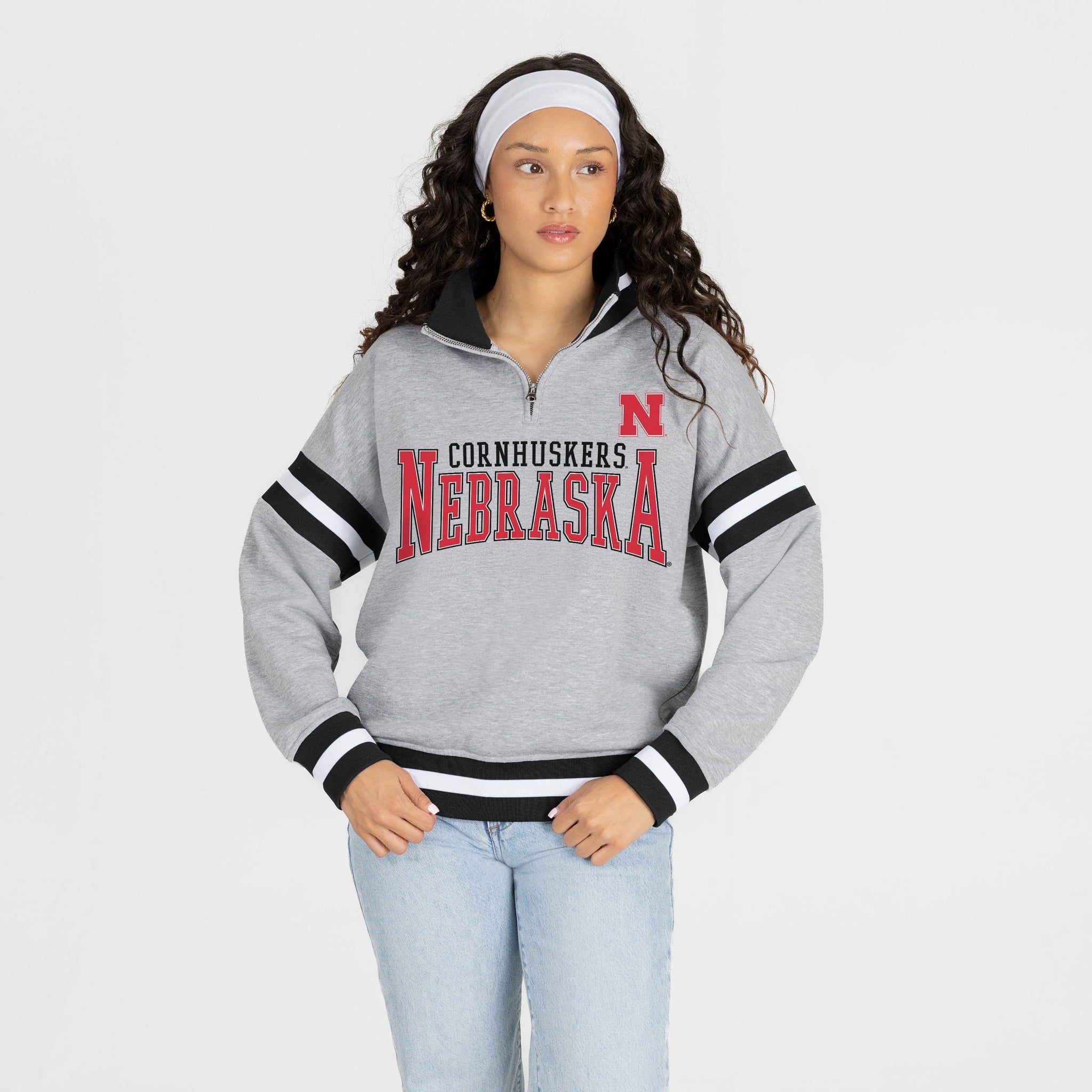 Hold The Line 1/4 Zip Pullover Gameday Couture - Nebraska Cornhuskers