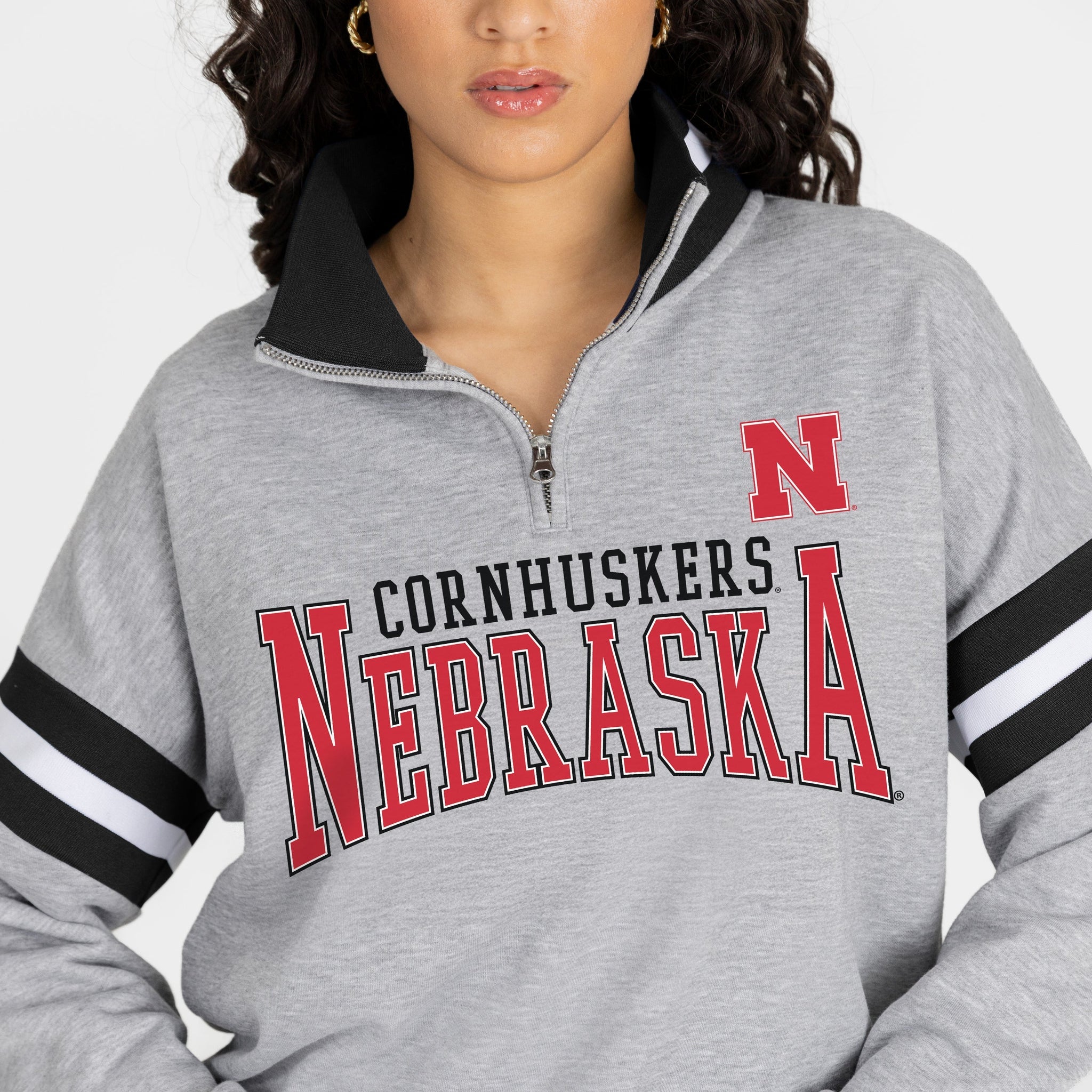 Hold The Line 1/4 Zip Pullover Gameday Couture - Nebraska Cornhuskers