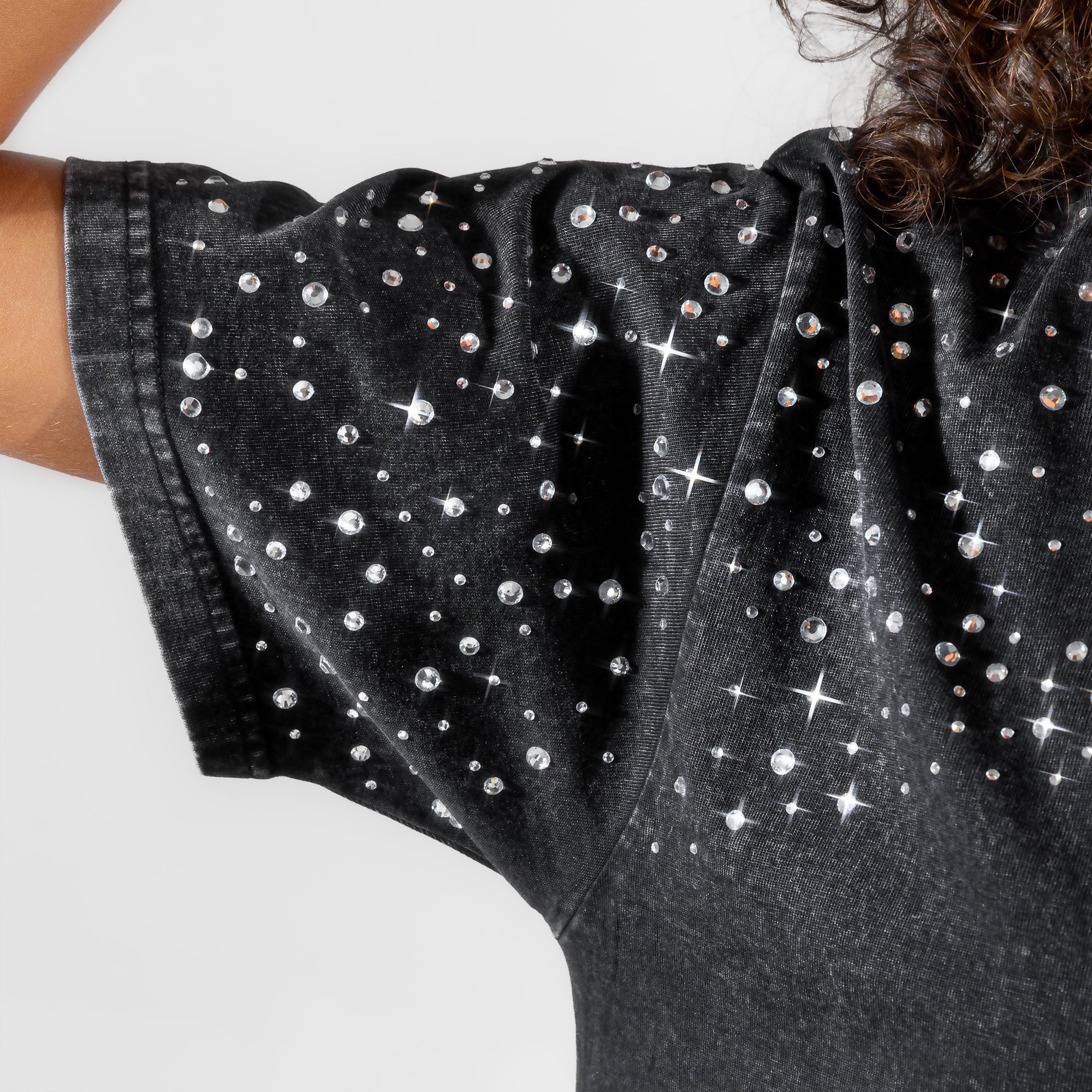 Rhinestone Grey Tee Gameday Couture - Nebraska Cornhuskers