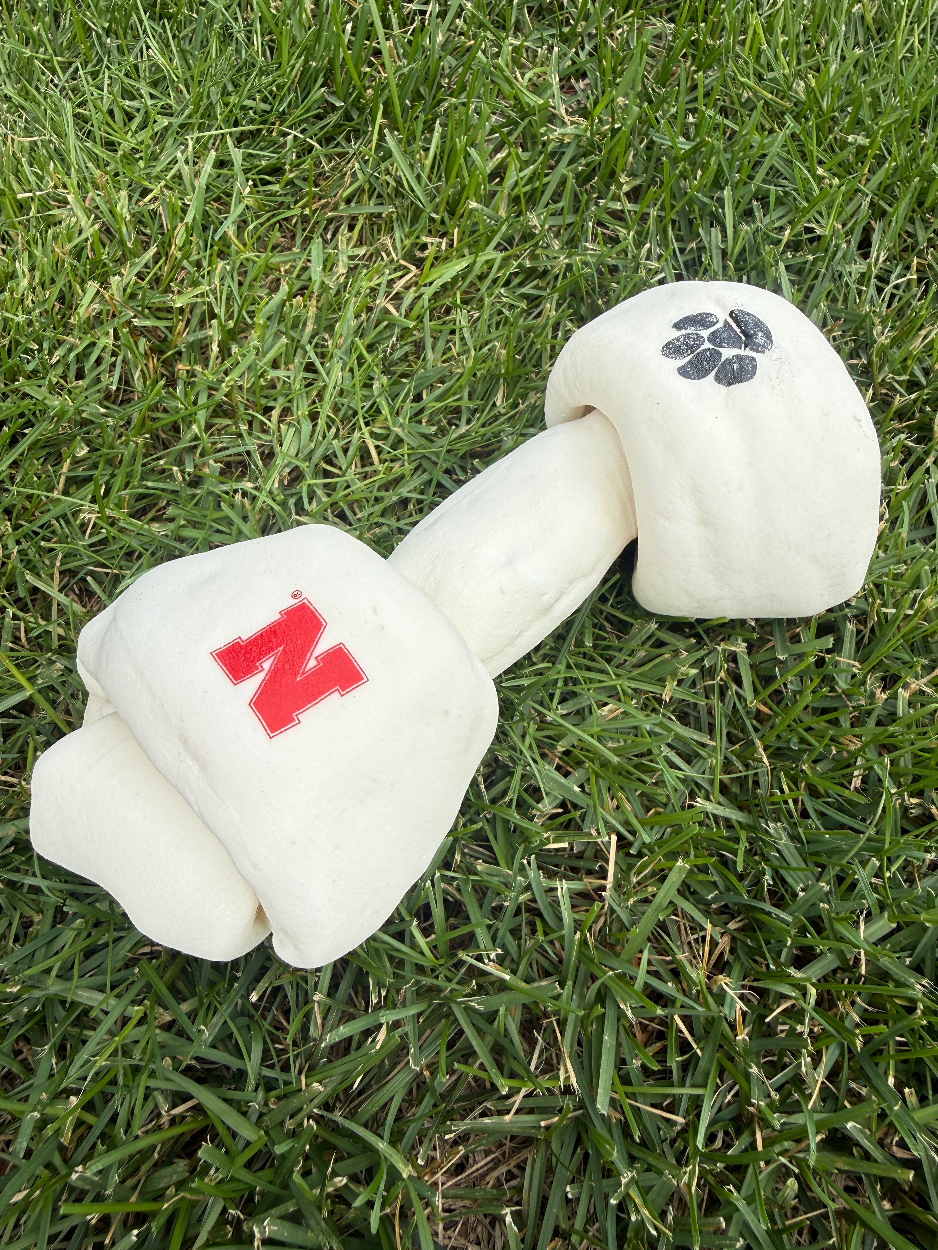 Rawhide Dog Bone - Nebraska Cornhuskers