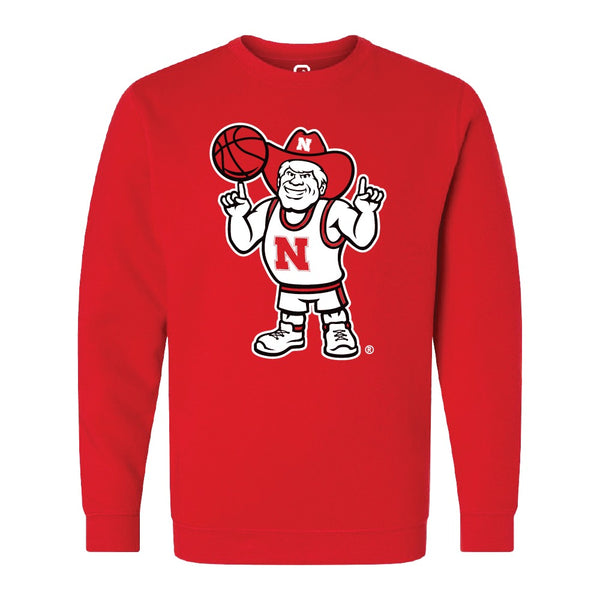 Red Basketball Crew Giant Herbie - Nebraska Cornhuskers