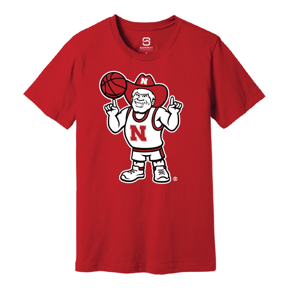 Red Basketball Giant Herbie Tee - Nebraska Cornhuskers