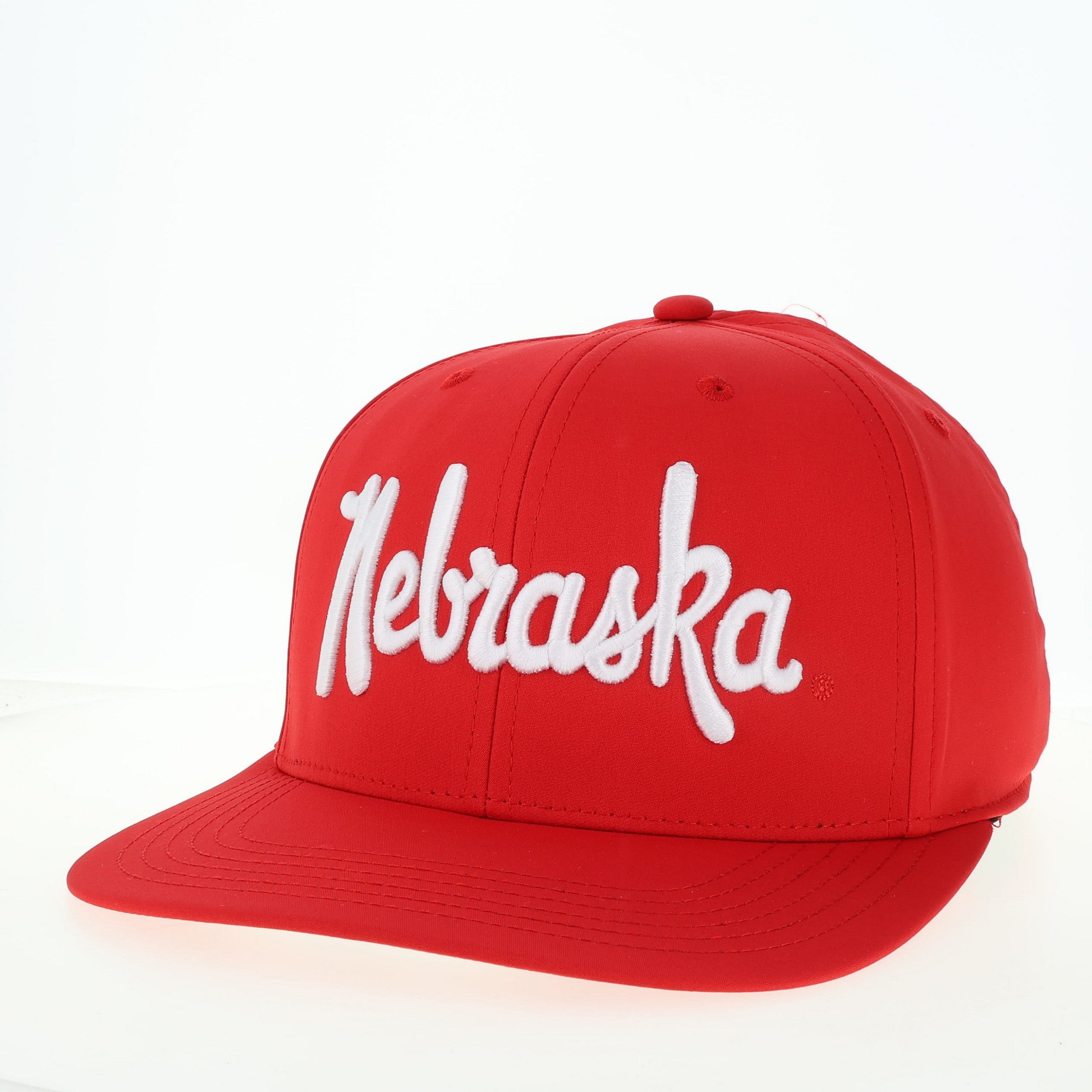Red Basketball Nebraska Hat, Velcro, Curved Bill, Back9 - Nebraska Cornhuskers