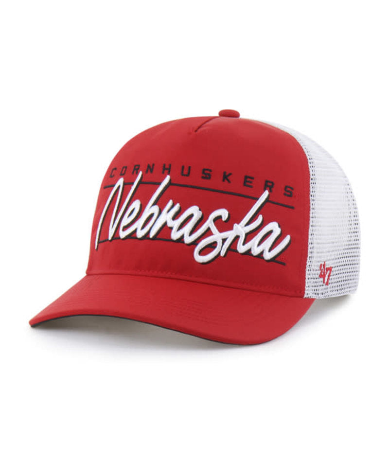 Red Brrr Condor Mesh '47 Hitch Hat, Curved Bill, Snapback - Nebraska Cornhuskers