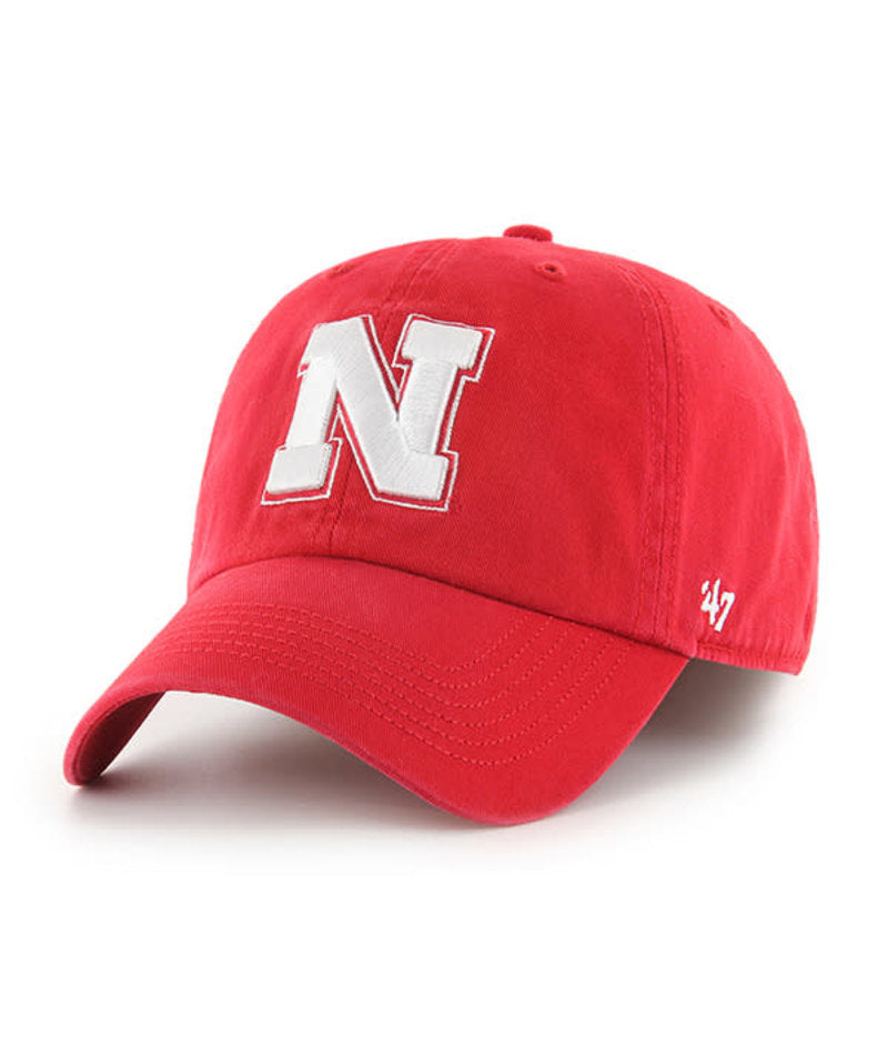 Red Classic '47 Franchise Hat, Curved Bill, Fitted - Nebraska Cornhuskers