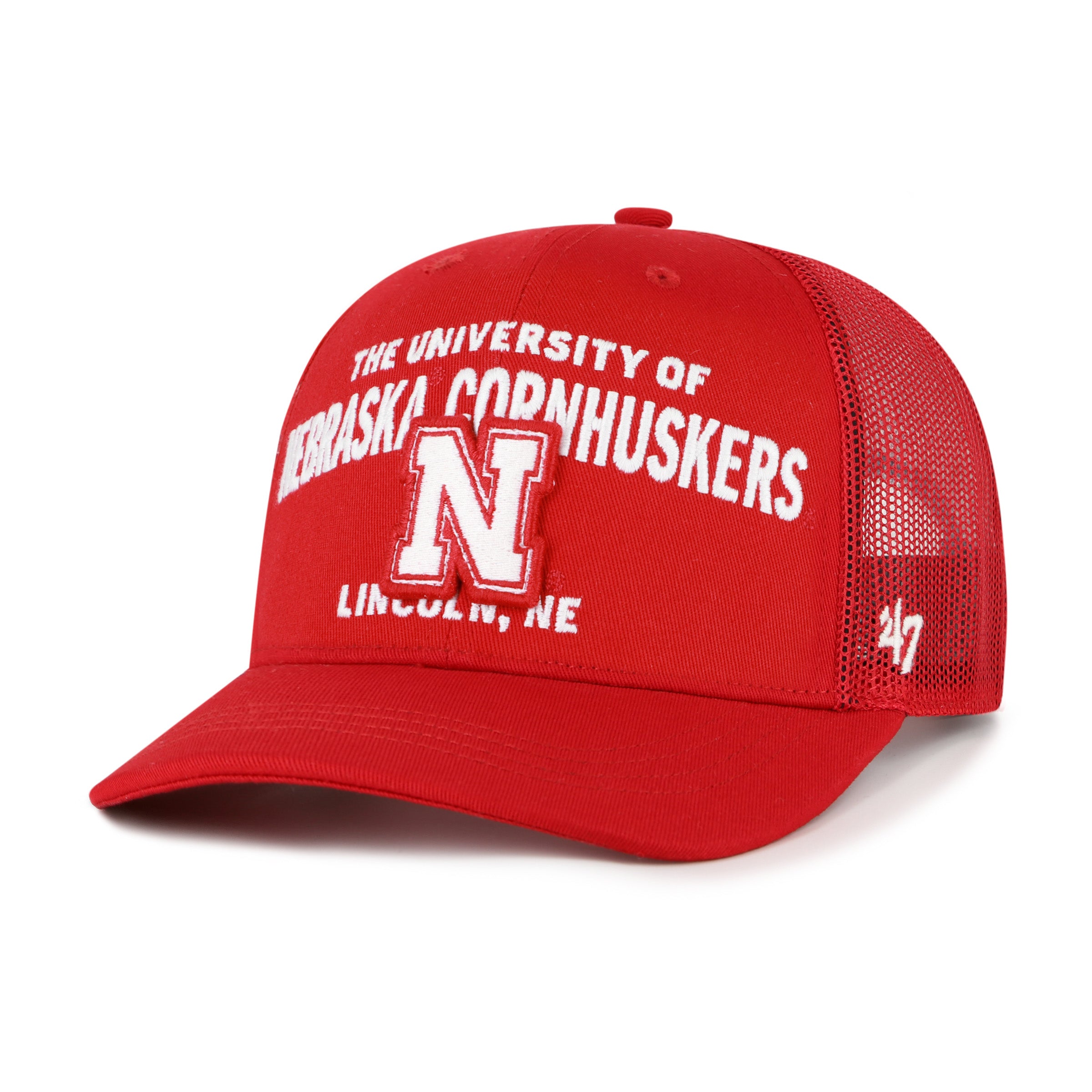 Red Contemporary '47 Trucker Hat, Curved Bill, Snapback - Nebraska Cornhuskers