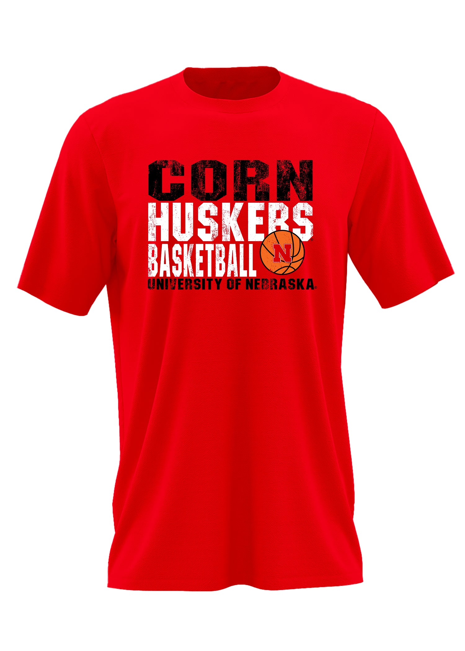 Red Cornhuskers Basketball Tee - Nebraska Cornhuskers
