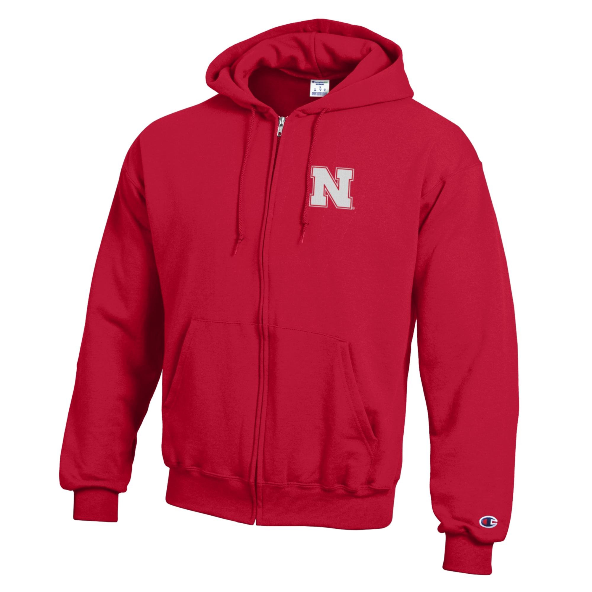 Red Full Zip Hooded Jacket Sweatshirt Nebraska Cornhuskers