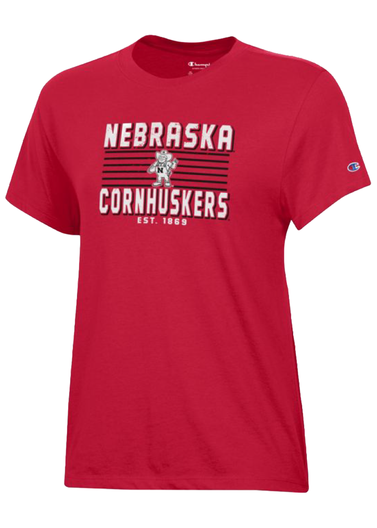 Red Herbie Stripe Tee - Nebraska Cornhuskers