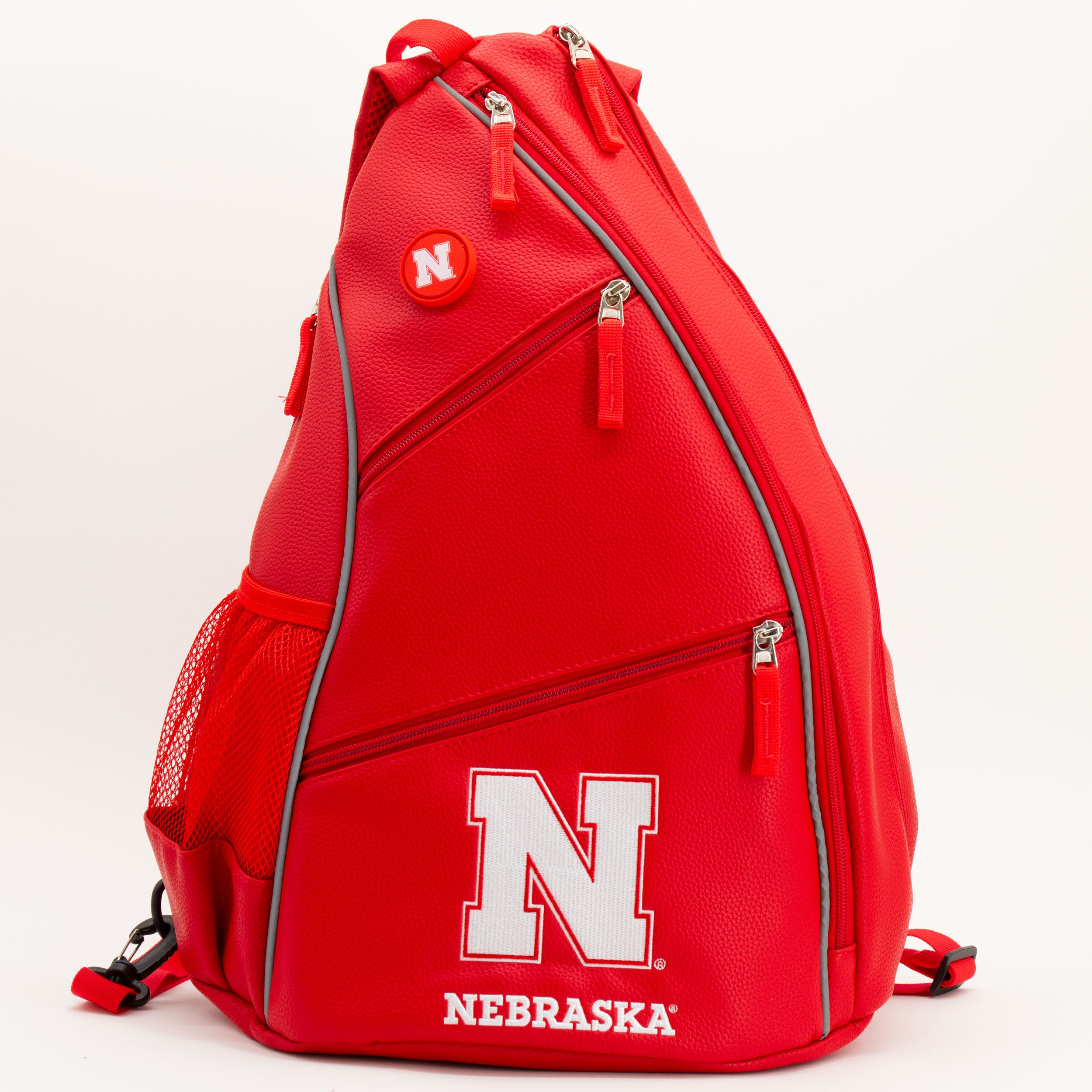 Red Leather Back Pack Iron N - Nebraska Cornhuskers