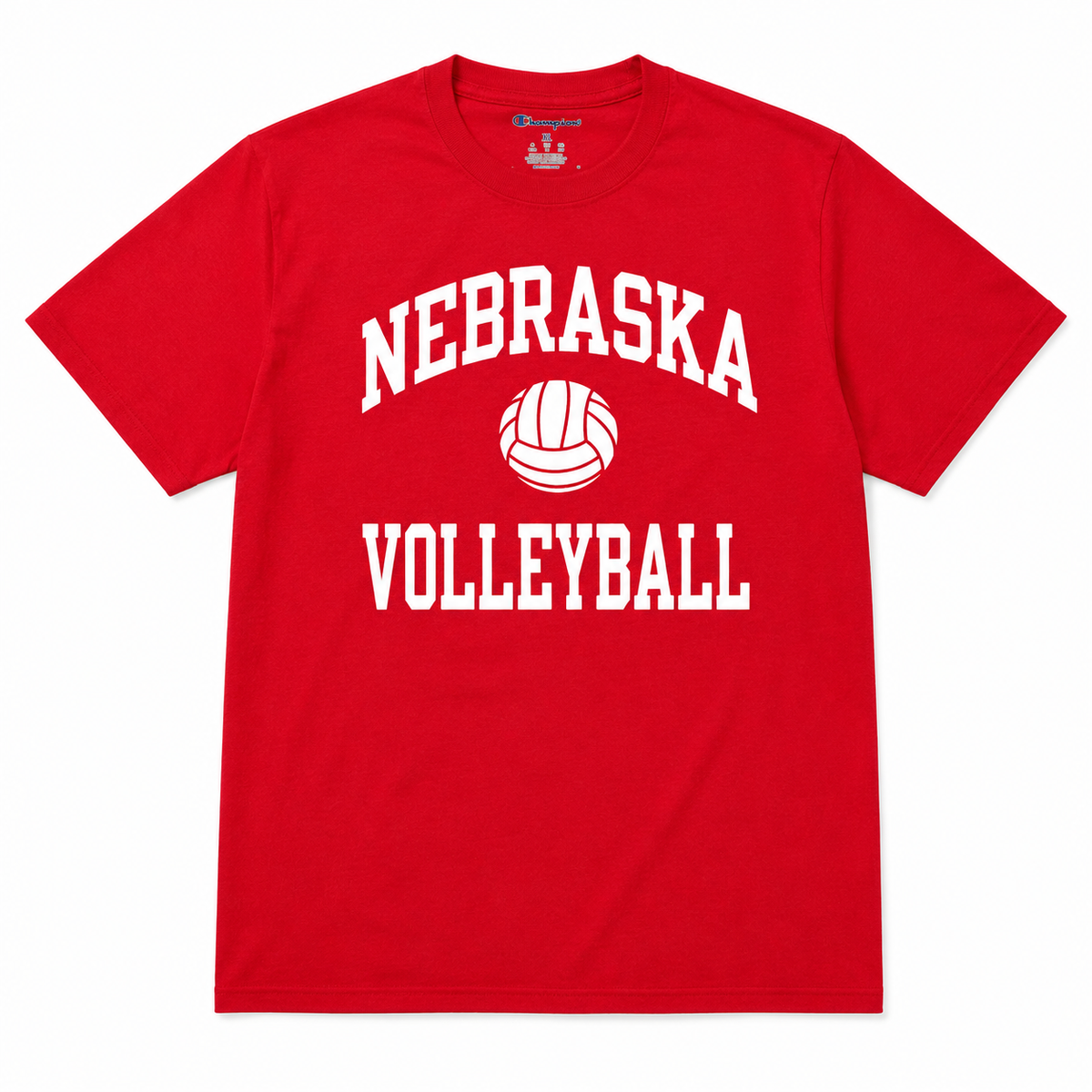 Red Nebraska Volleyball Champion T-Shirt - Nebraska Cornhuskers