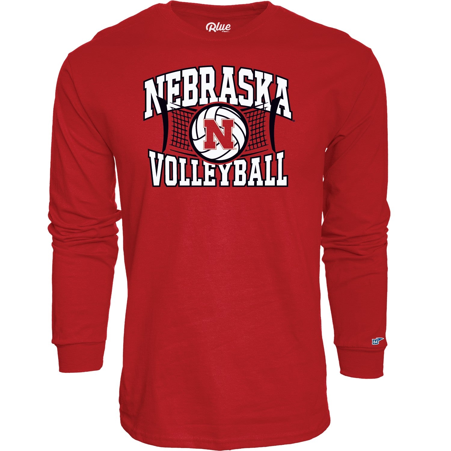 Red Net Margin Volleyball Long Sleeve Tee - Nebraska Cornhuskers