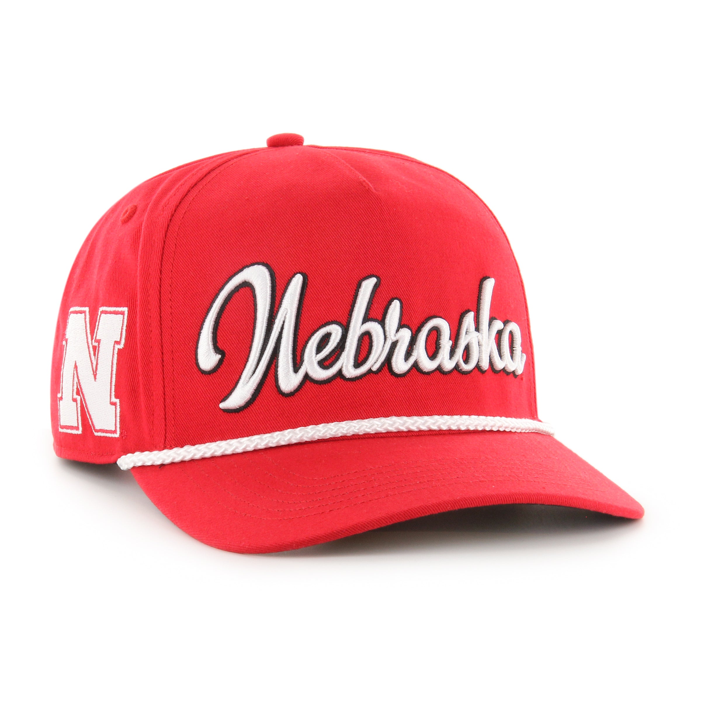 Red Overhand '47 Hitch Hat, Curved Bill, Snapback - Nebraska Cornhuskers