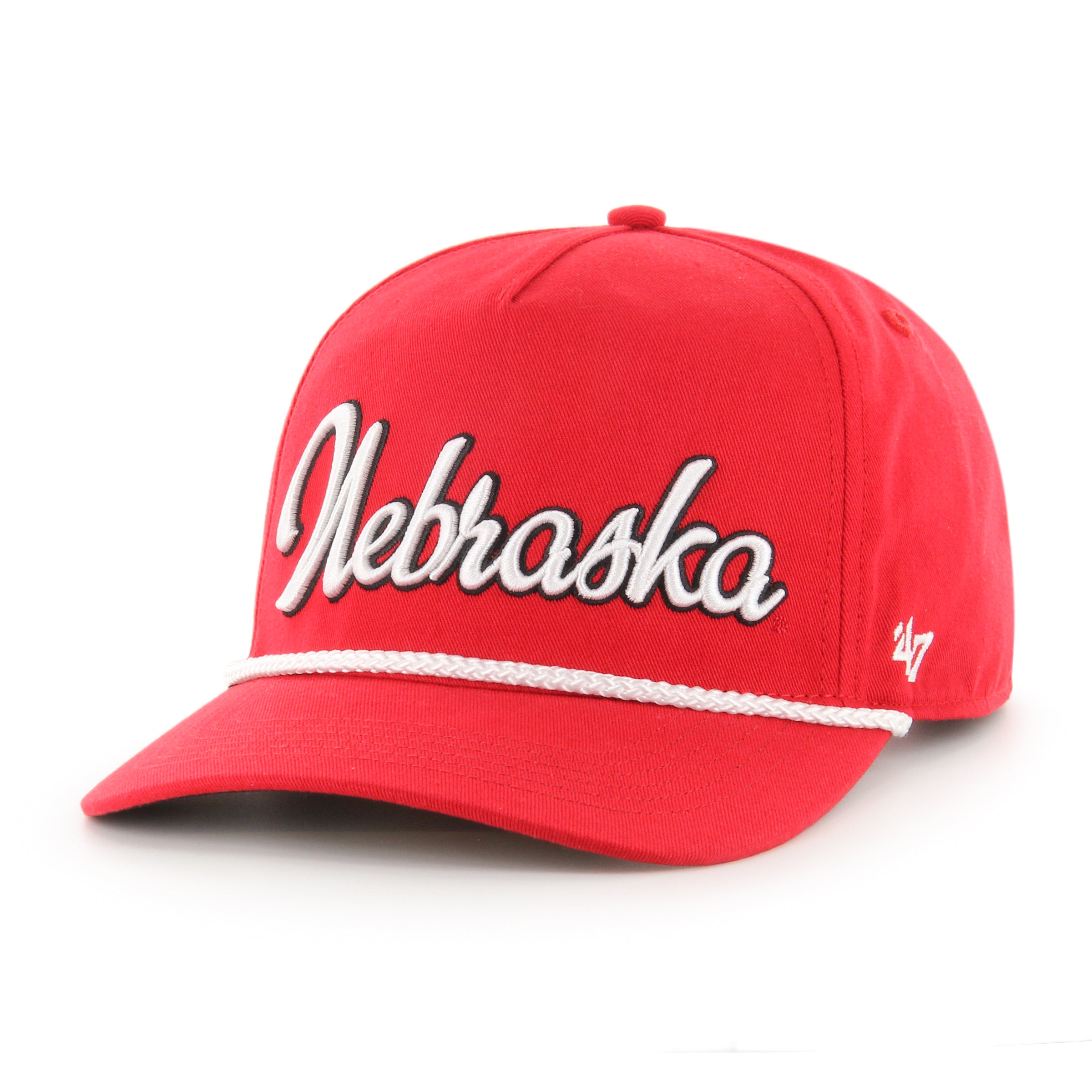 Red Overhand '47 Hitch Hat, Curved Bill, Snapback - Nebraska Cornhuskers