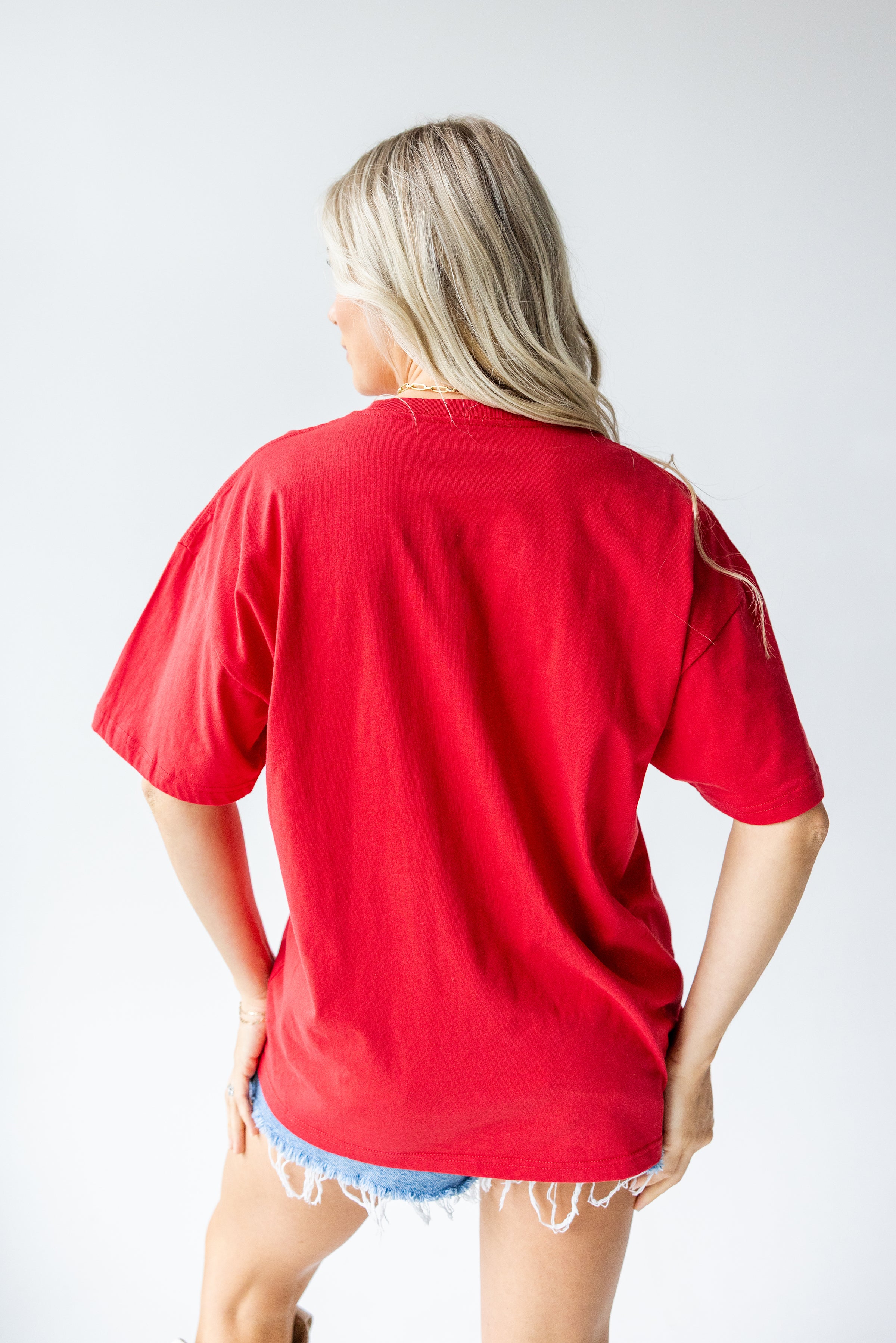 Washed Red Southern Split OS Band Tee - Nebraska Cornhuskers
