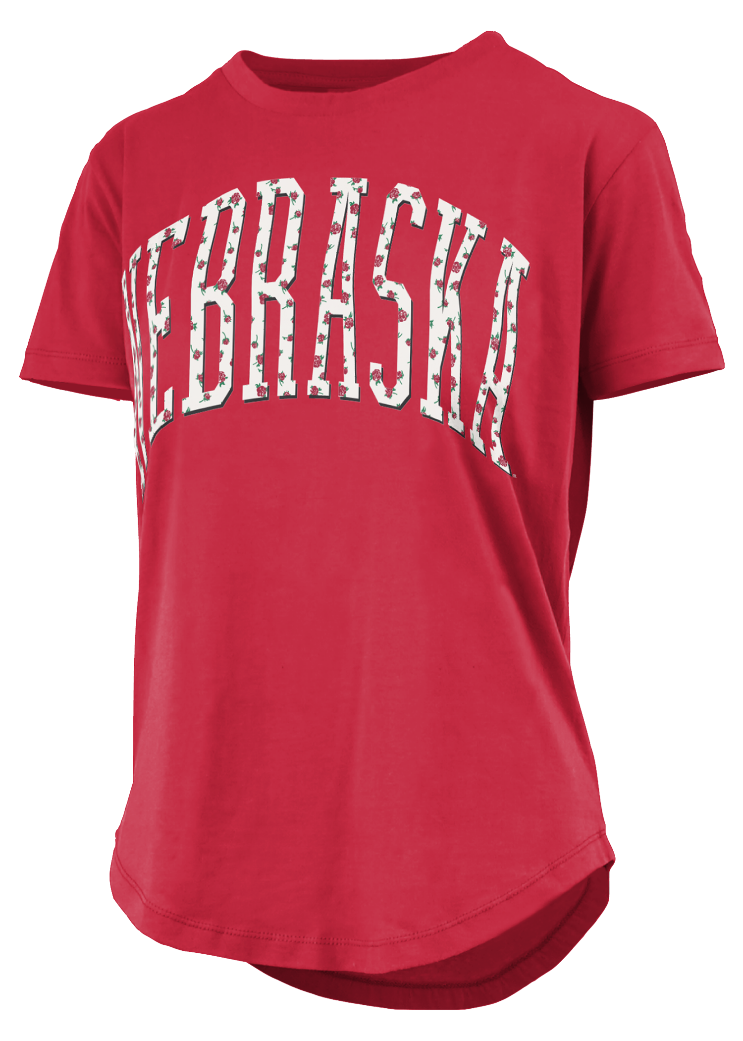 Red Wellington Floral Women's Tee - Nebraska Cornhuskers