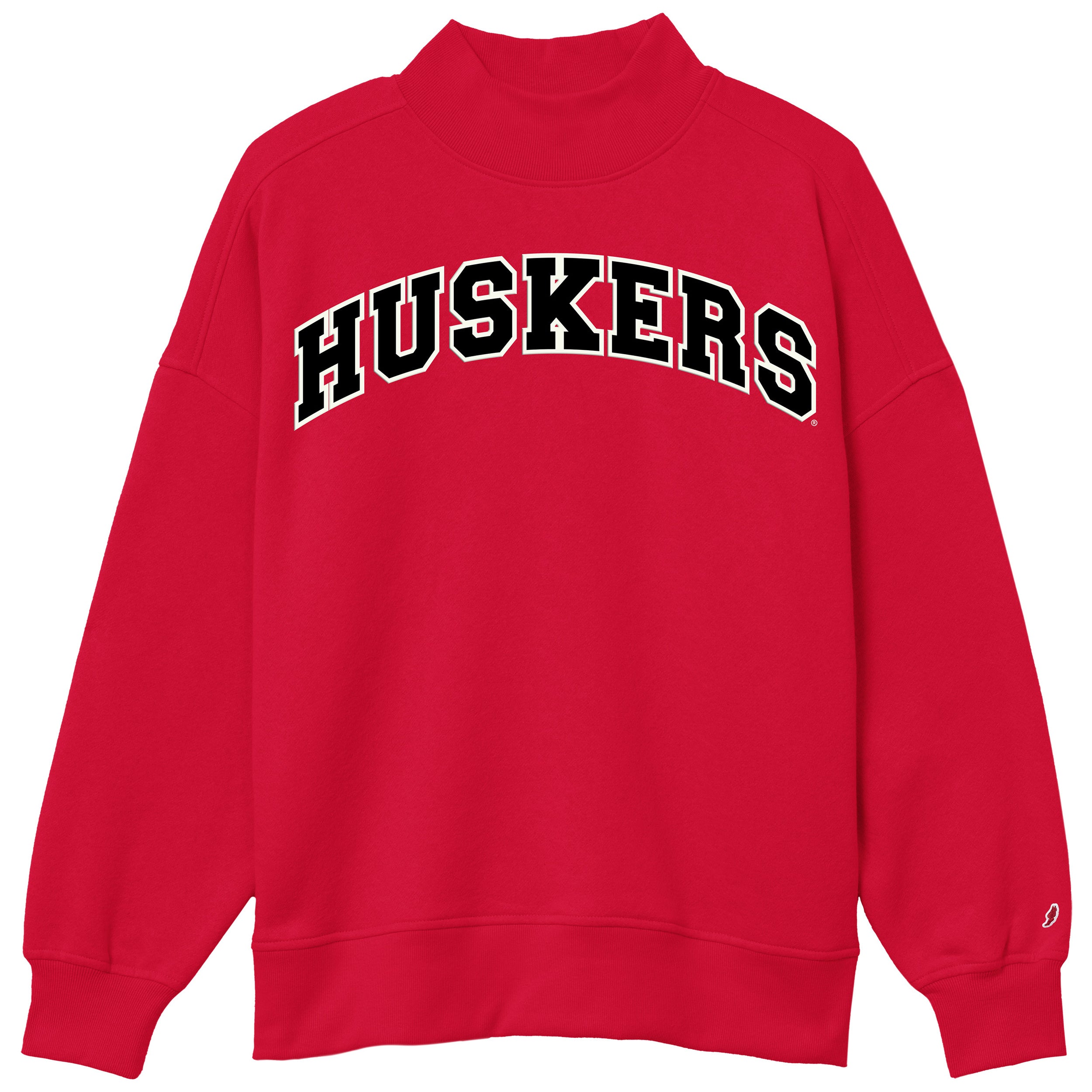 メンズウェア CLUBHAUS Diana Highneck SweatShirt XL Red Women's Diana Mock Neck - Nebraska Cornhuskers