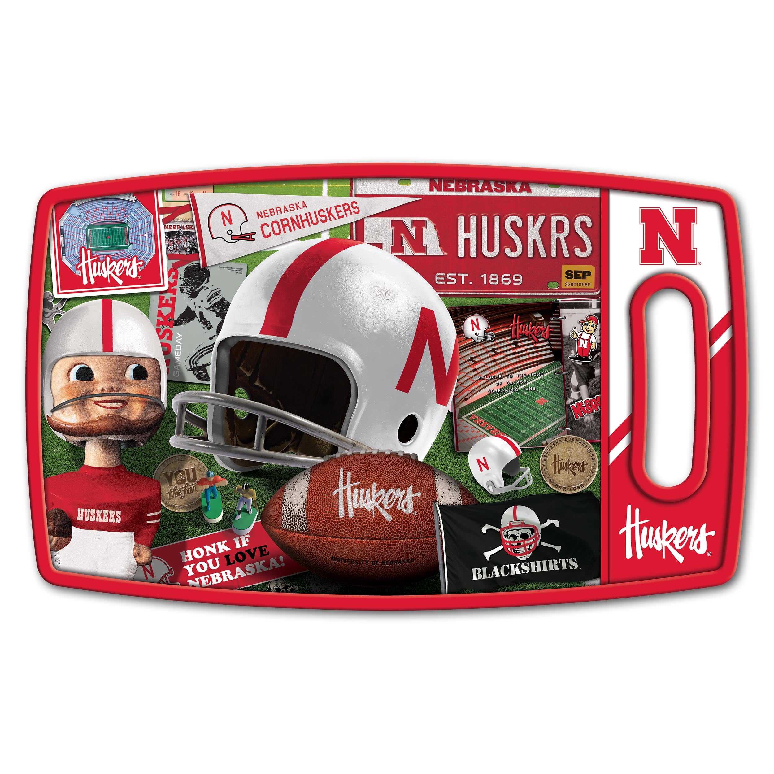 Retro Series Cutting Board - Nebraska Cornhuskers