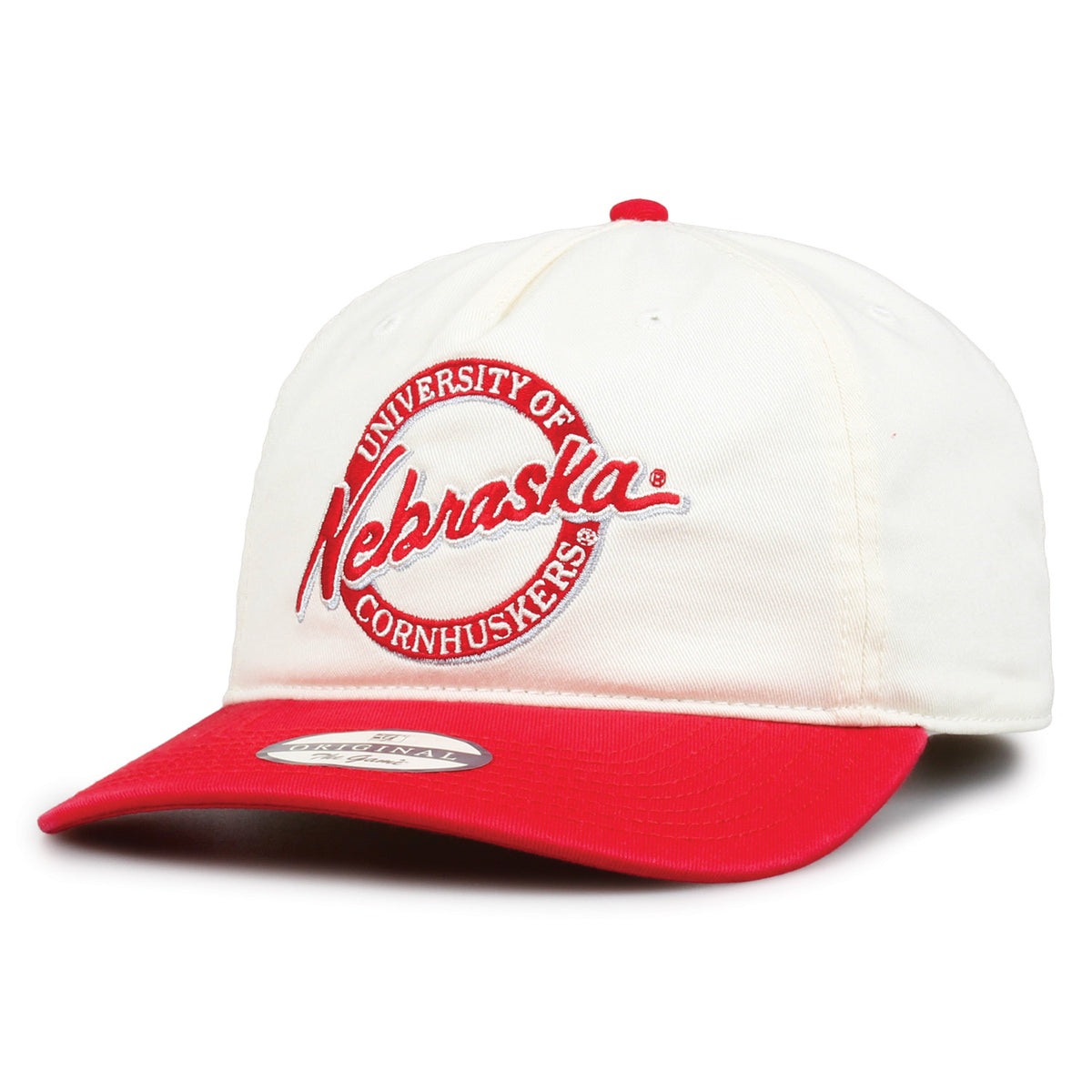 Retro Univ of Nebraska Osborne Hat, Pre-Curved Bill, Snapback - Nebraska Cornhuskers