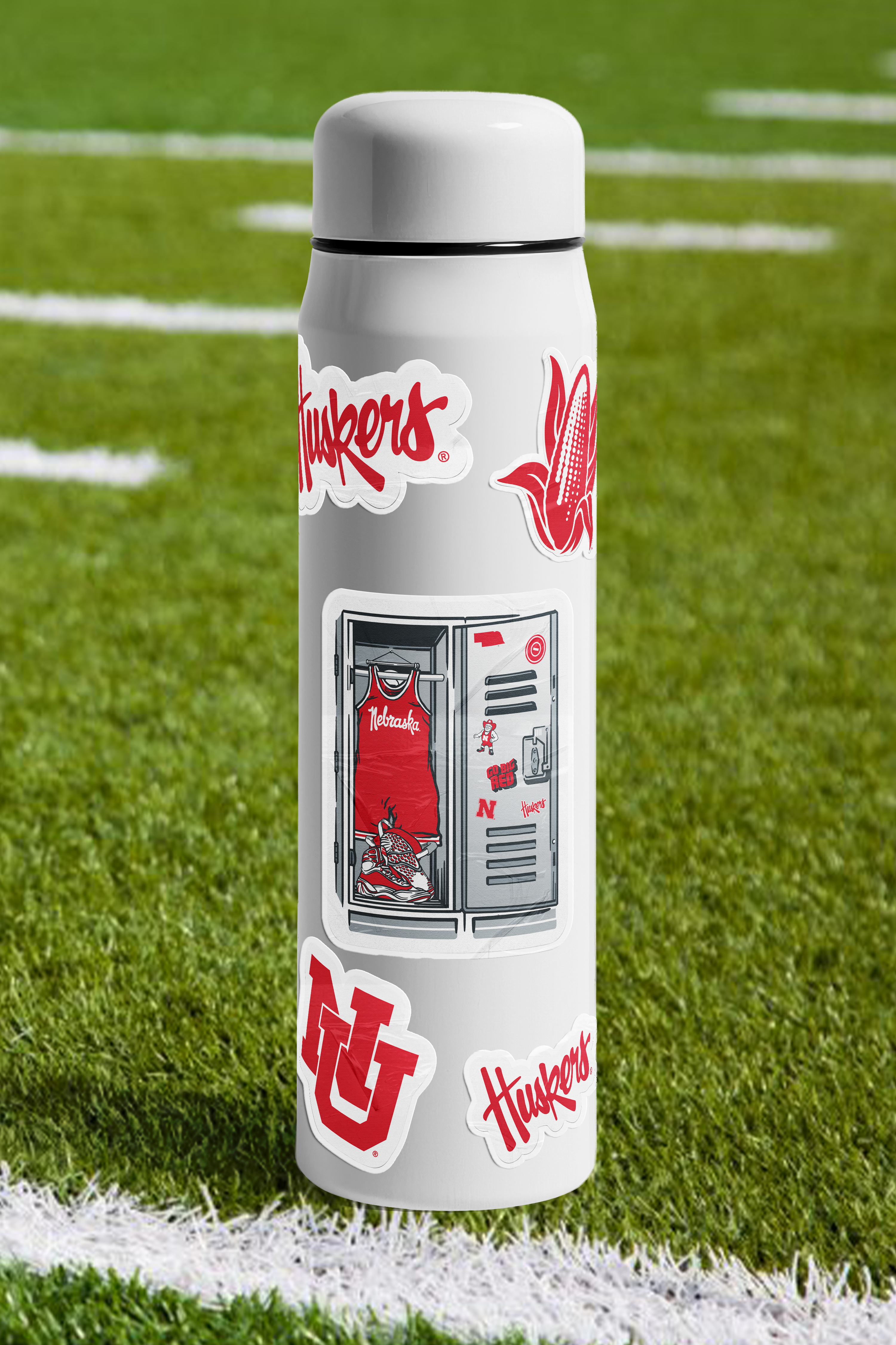 Rugged Wrestling Locker Sticker - Large - Nebraska Cornhuskers