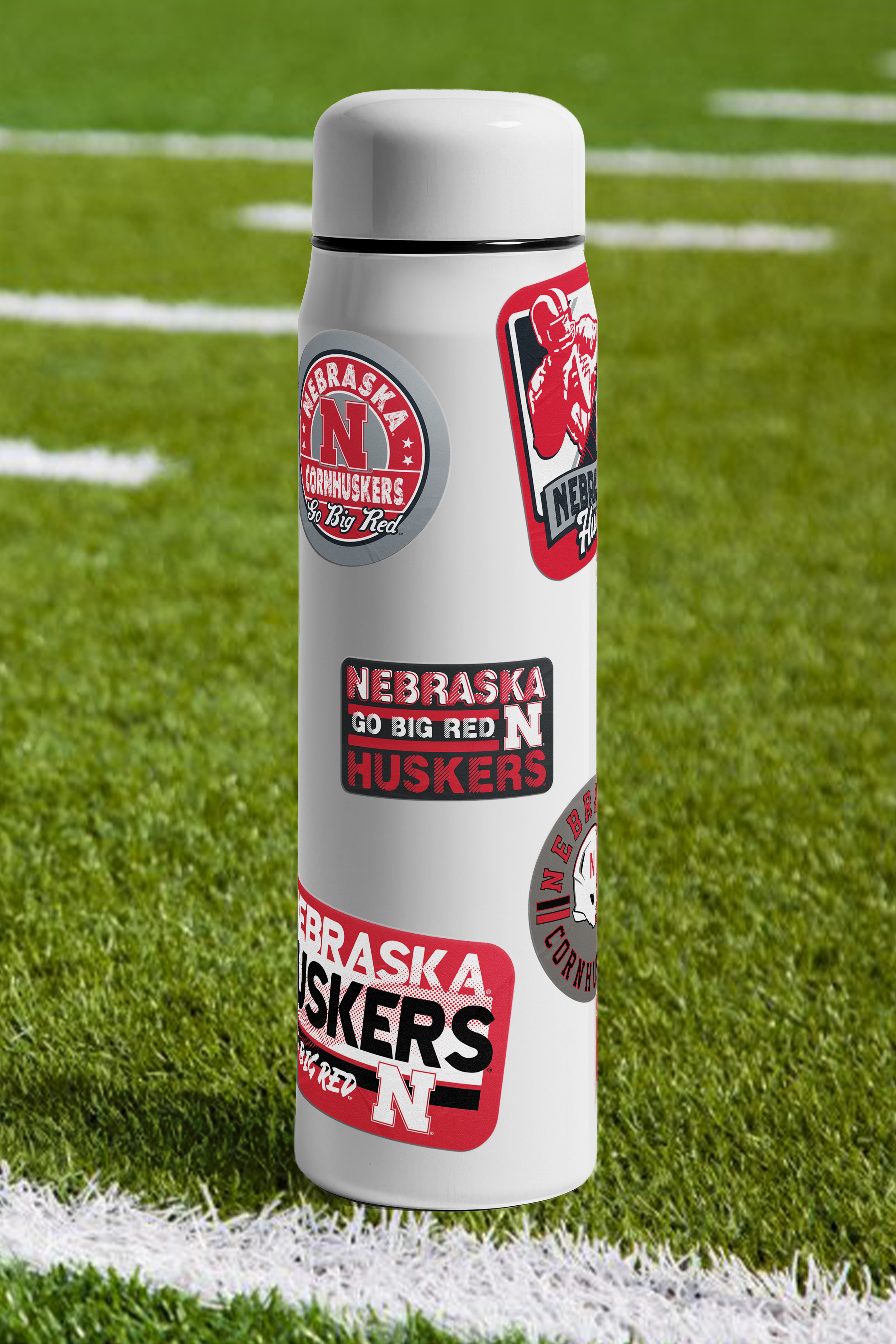 Rugged Black Go Big Red Scratch Sticker - Medium - Nebraska Cornhuskers
