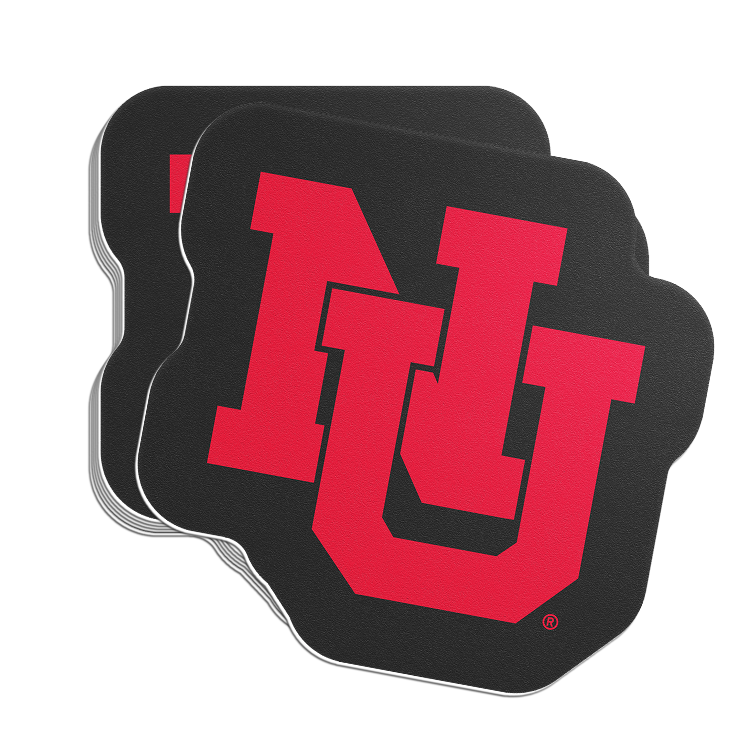 Rugged Black NU Sticker - Large - Nebraska Cornhuskers