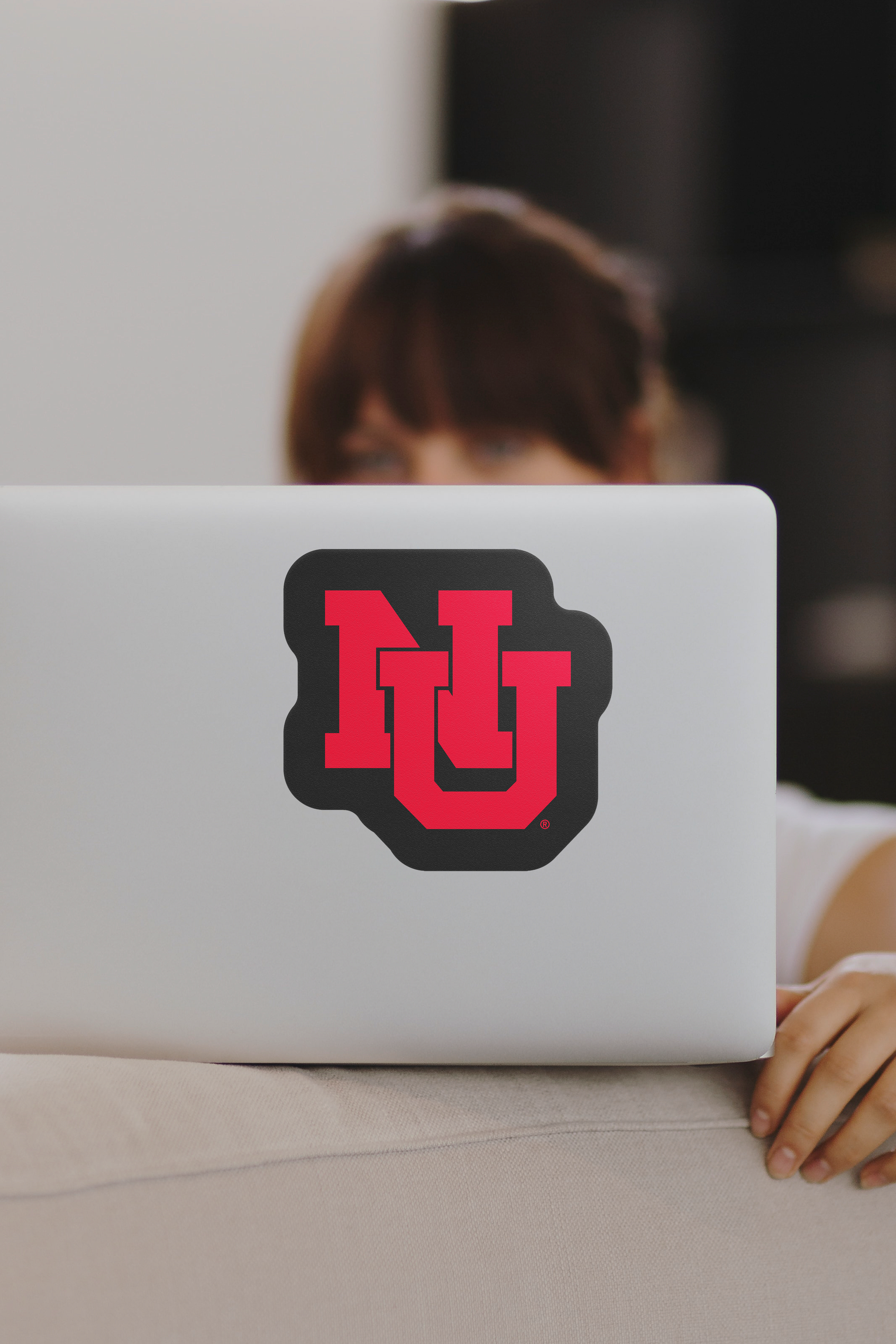 Rugged Black NU Sticker - Large - Nebraska Cornhuskers