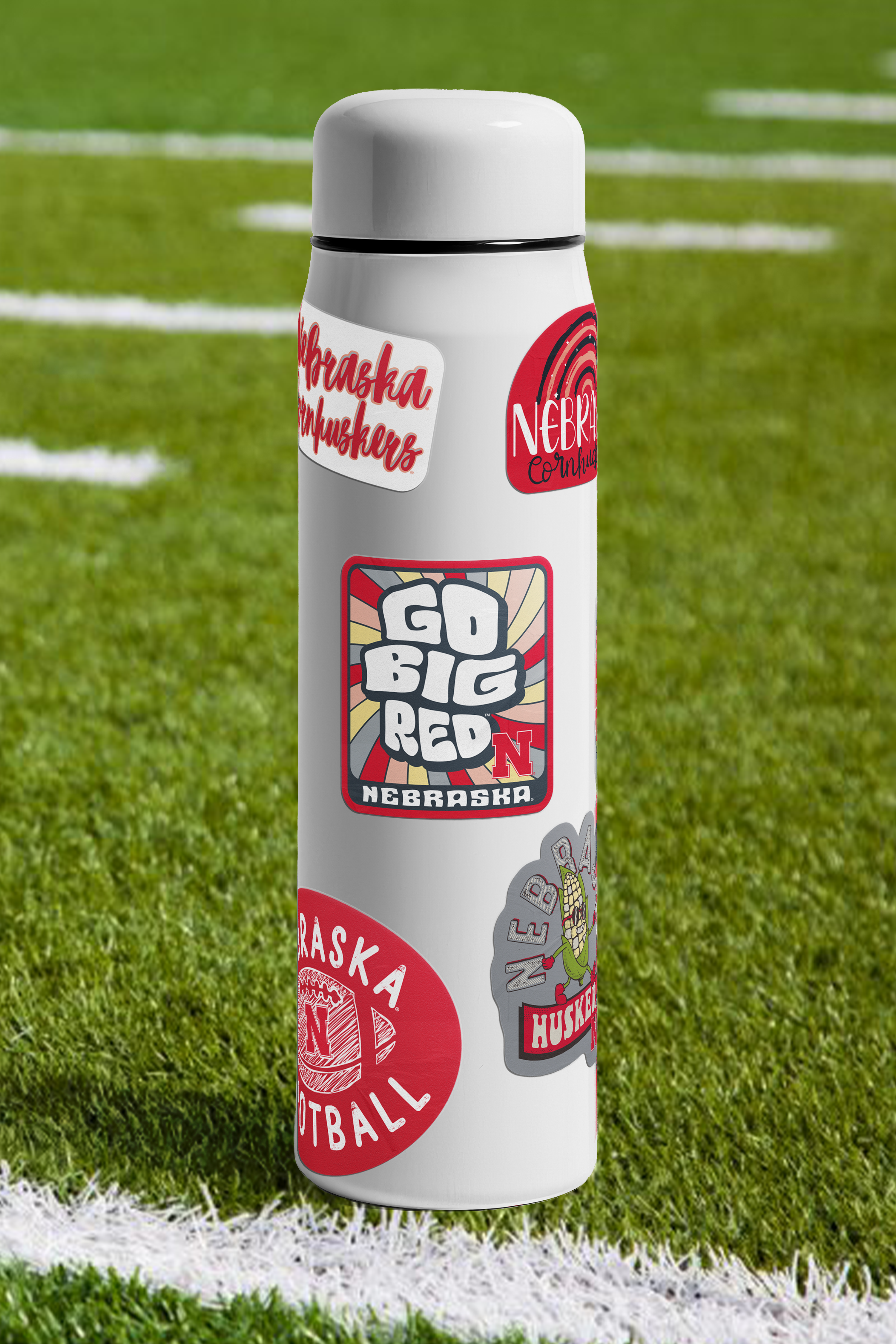 Rugged Go Big Red Tie-Dye Sticker - Medium - Nebraska Cornhuskers