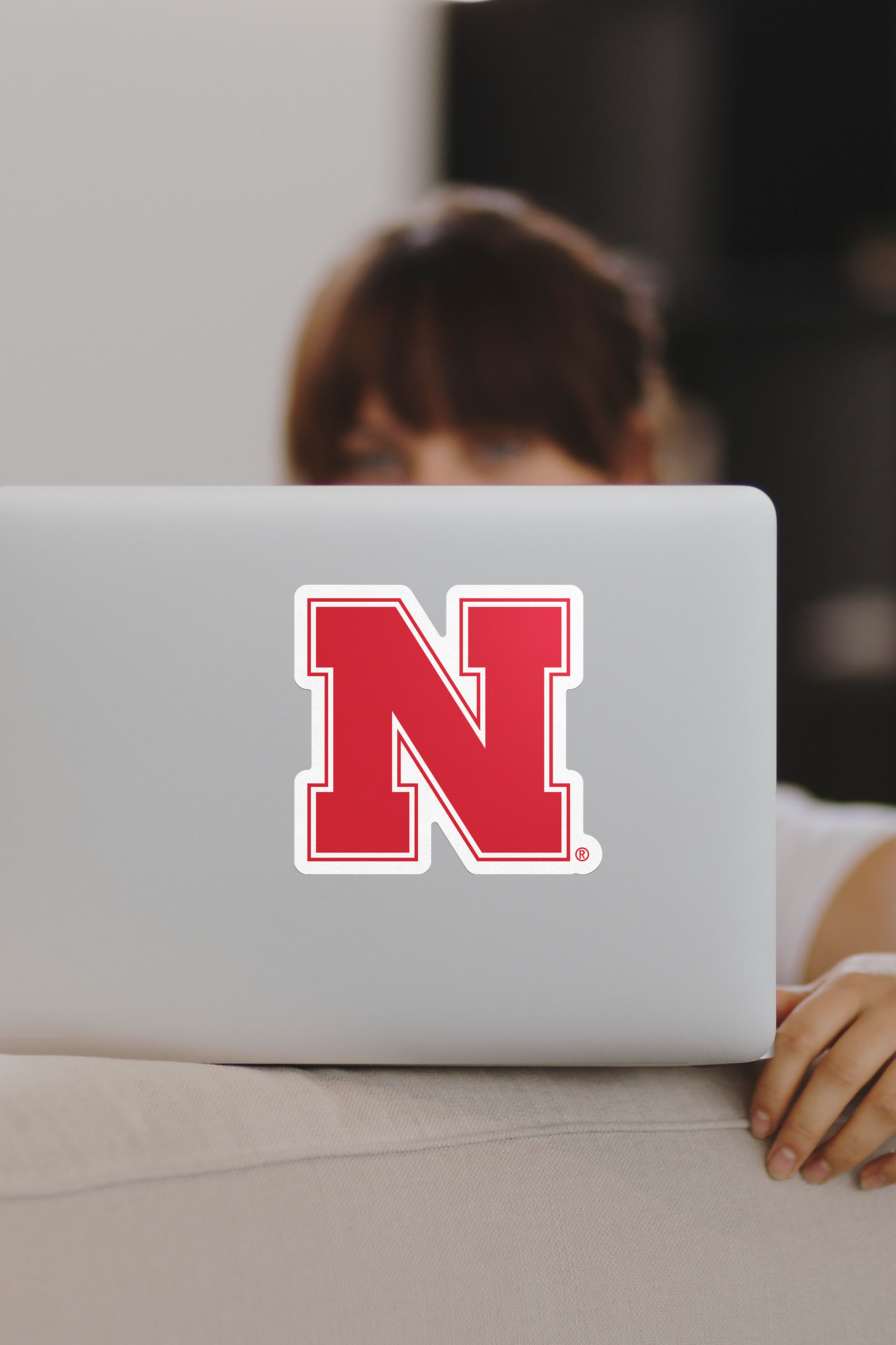 Rugged Iron N Sticker - Large - Nebraska Cornhuskers