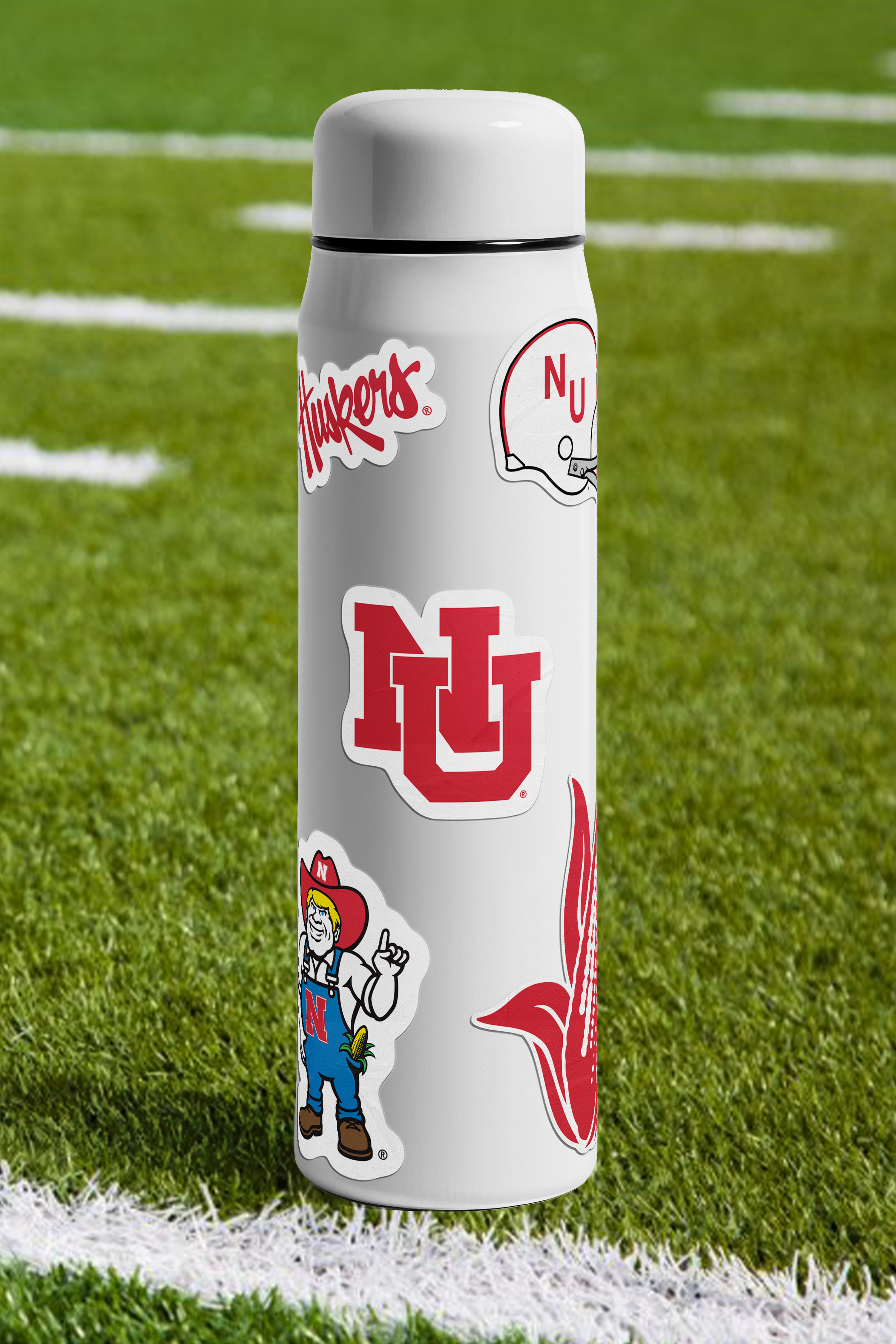 Rugged NU Sticker - Medium - Nebraska Cornhuskers