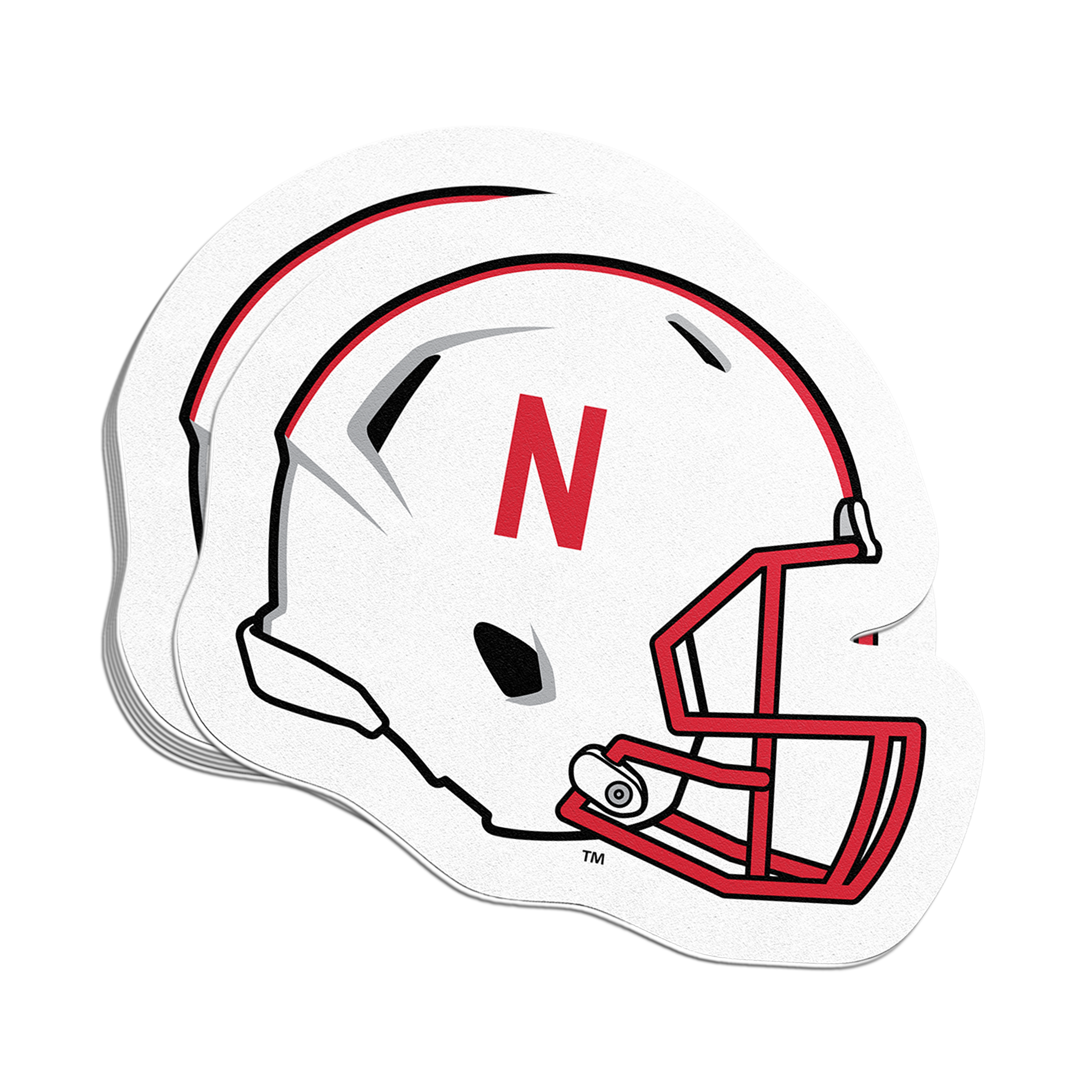 Rugged N Helmet Sticker - Large - Nebraska Cornhuskers