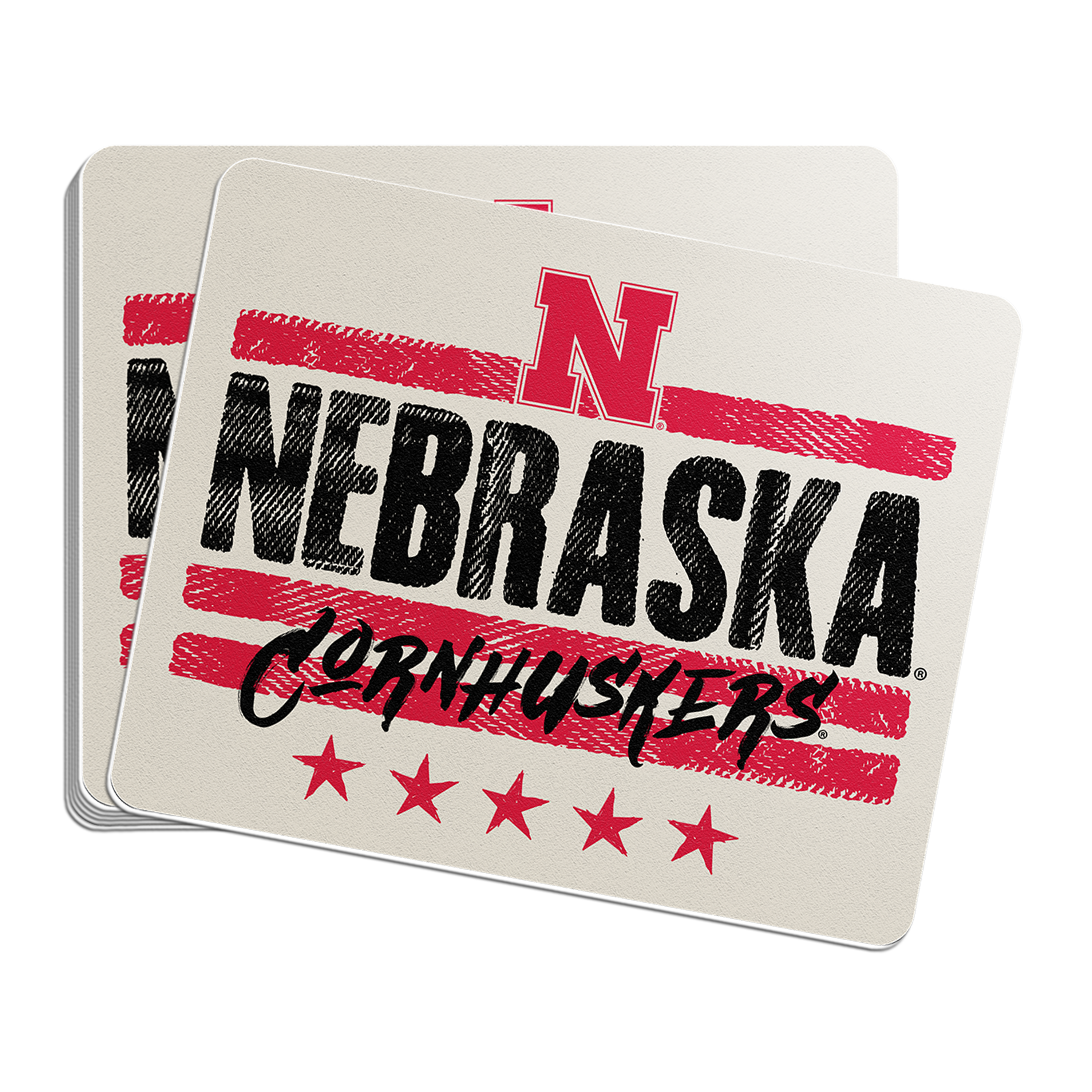 Rugged Tactical Sticker - Large - Nebraska Cornhuskers