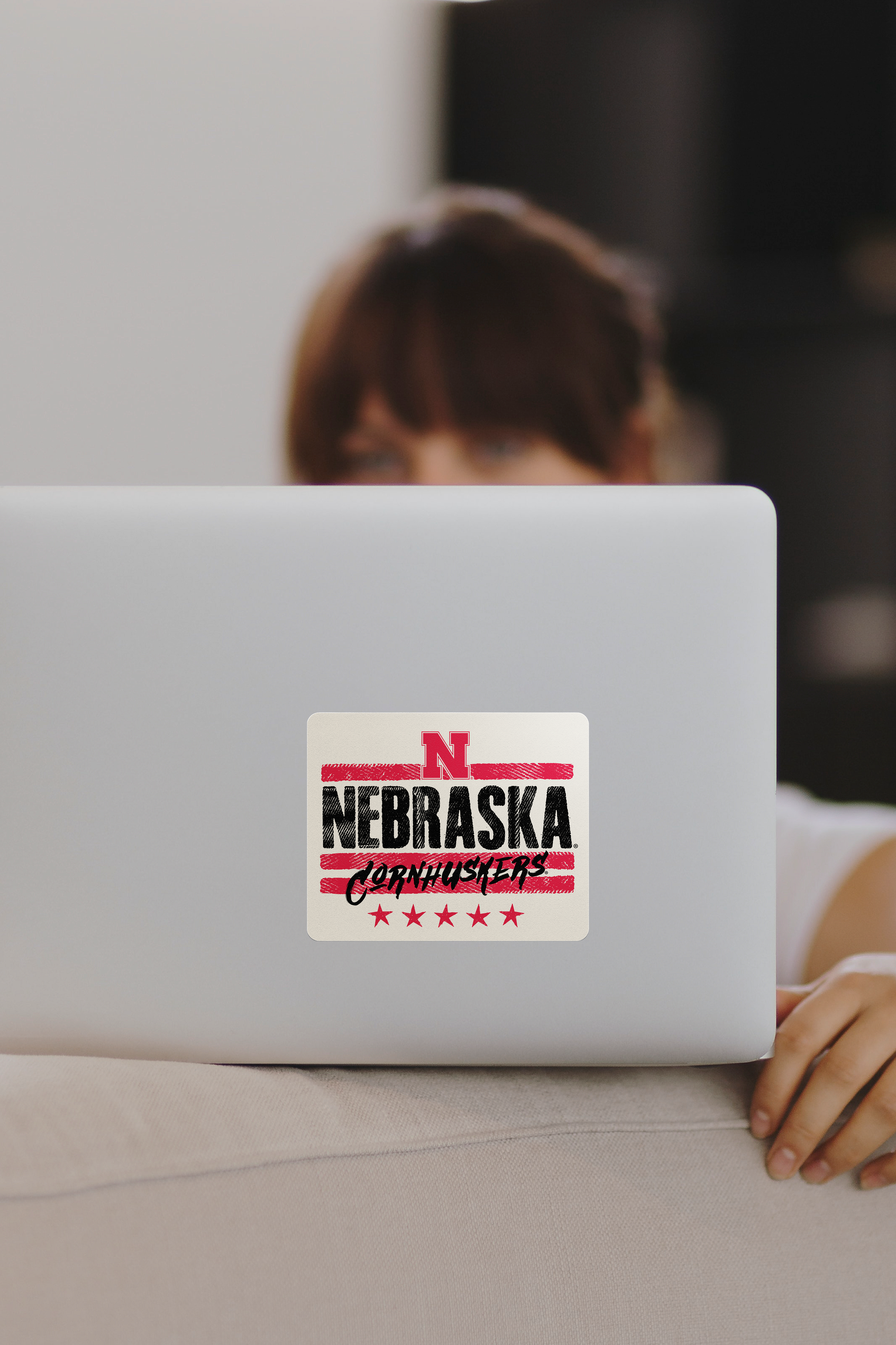Rugged Tactical Sticker - Medium - Nebraska Cornhuskers