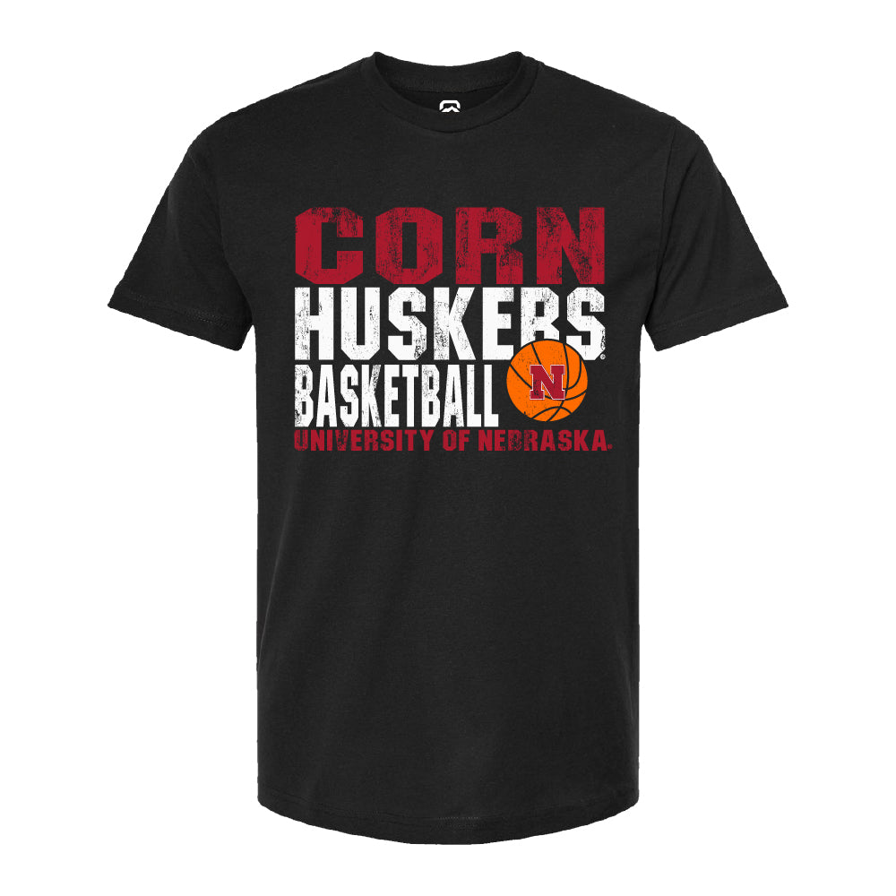Black Cornhuskers Basketball Tee - Nebraska Cornhuskers