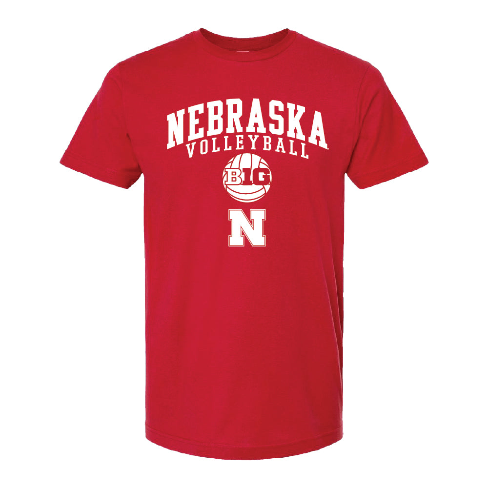 Nebraska BIG10 Volleyball Tee - Nebraska Cornhuskers