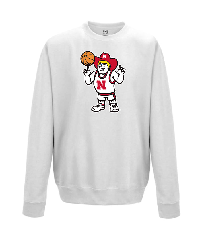 White Basketball Herbie Crew - Nebraska Cornhuskers