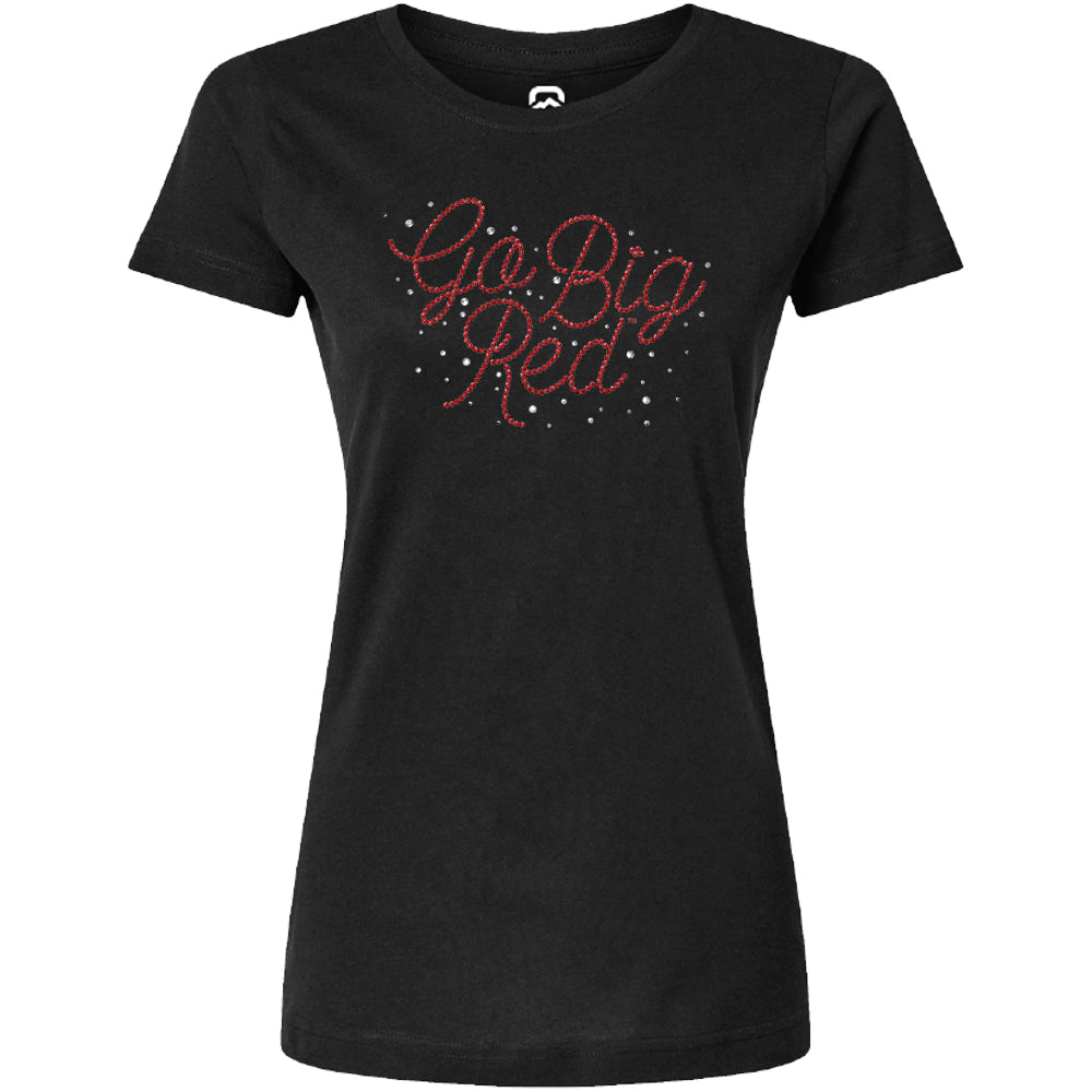Go Big Red Bling Black Tee - Nebraska Cornhuskers