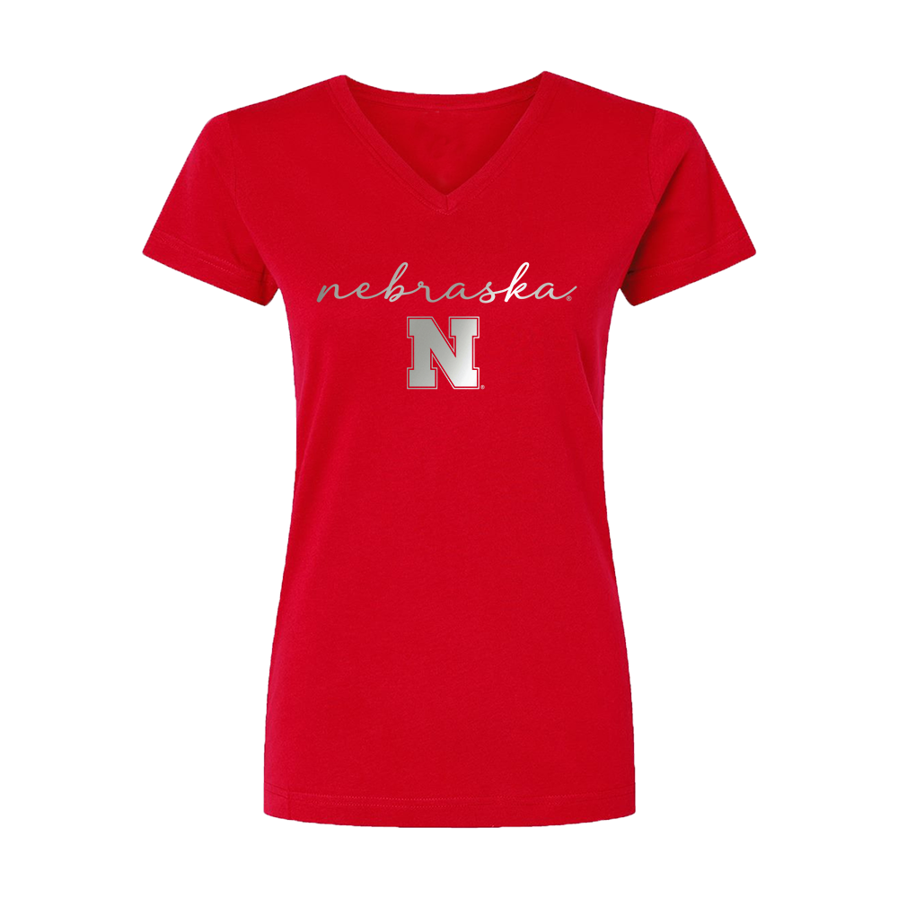 Shiny Nebraska Women's Tee - Nebraska Cornhuskers