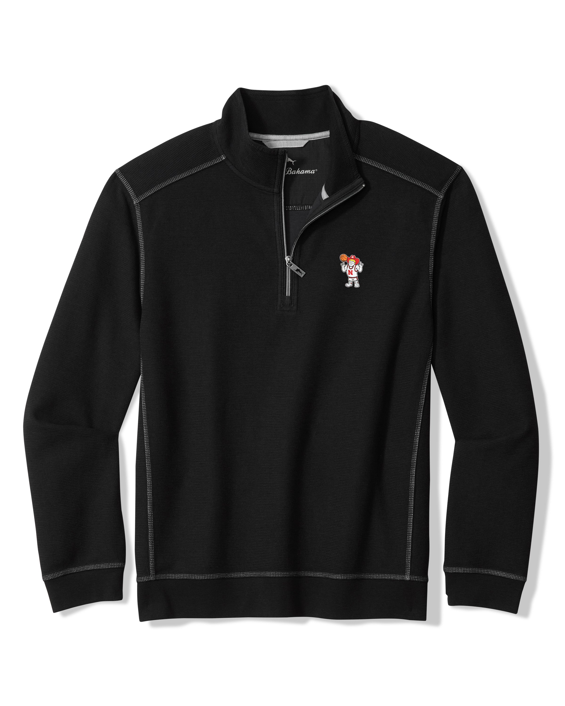 Tommy Bahama Basketball Montego Bay Half Zip- Black